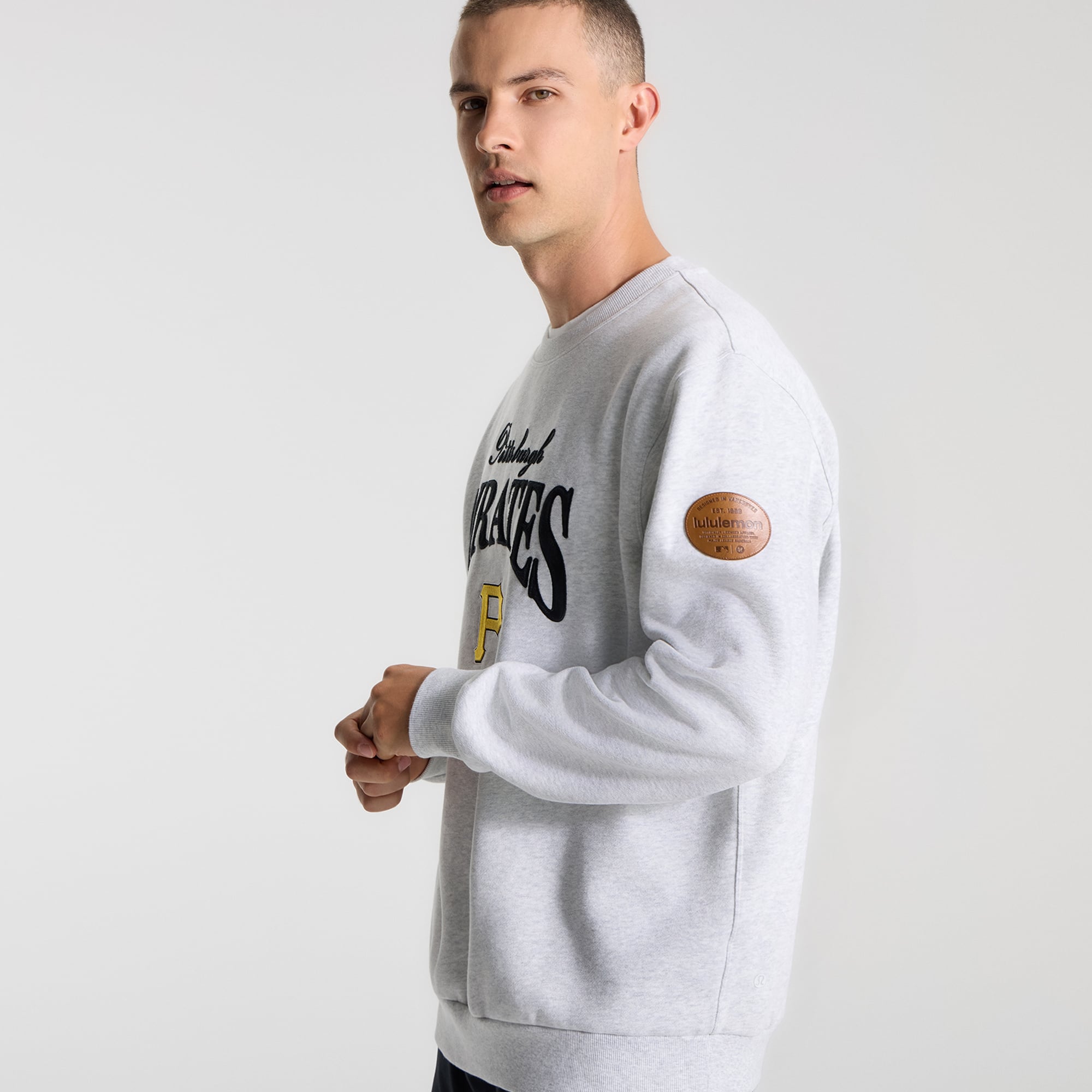 Sweat-shirt Steady State gris chiné ultra clair pour homme de la marque lululemon, modèle Core