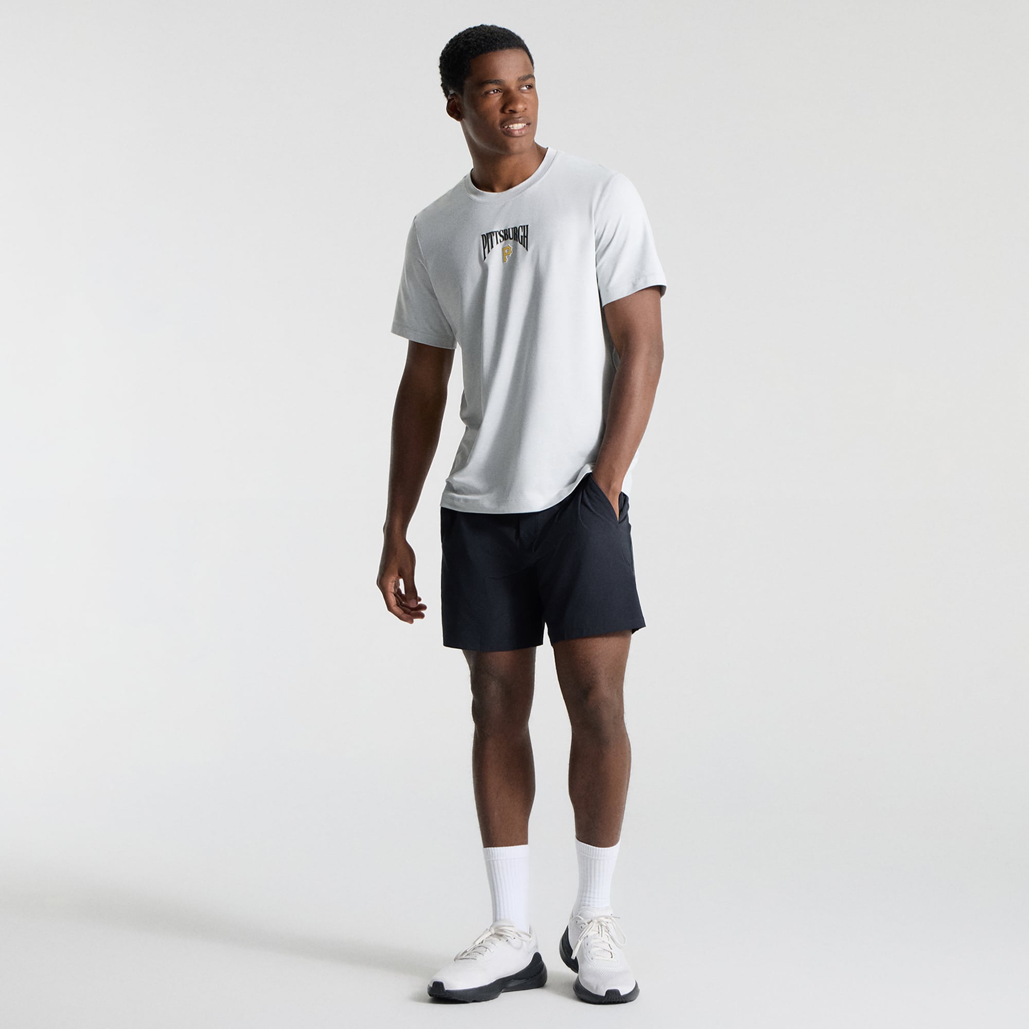 T-shirt en jersey doux Pittsburgh Pirates, couleur argent chiné, pour homme de la marque lululemon