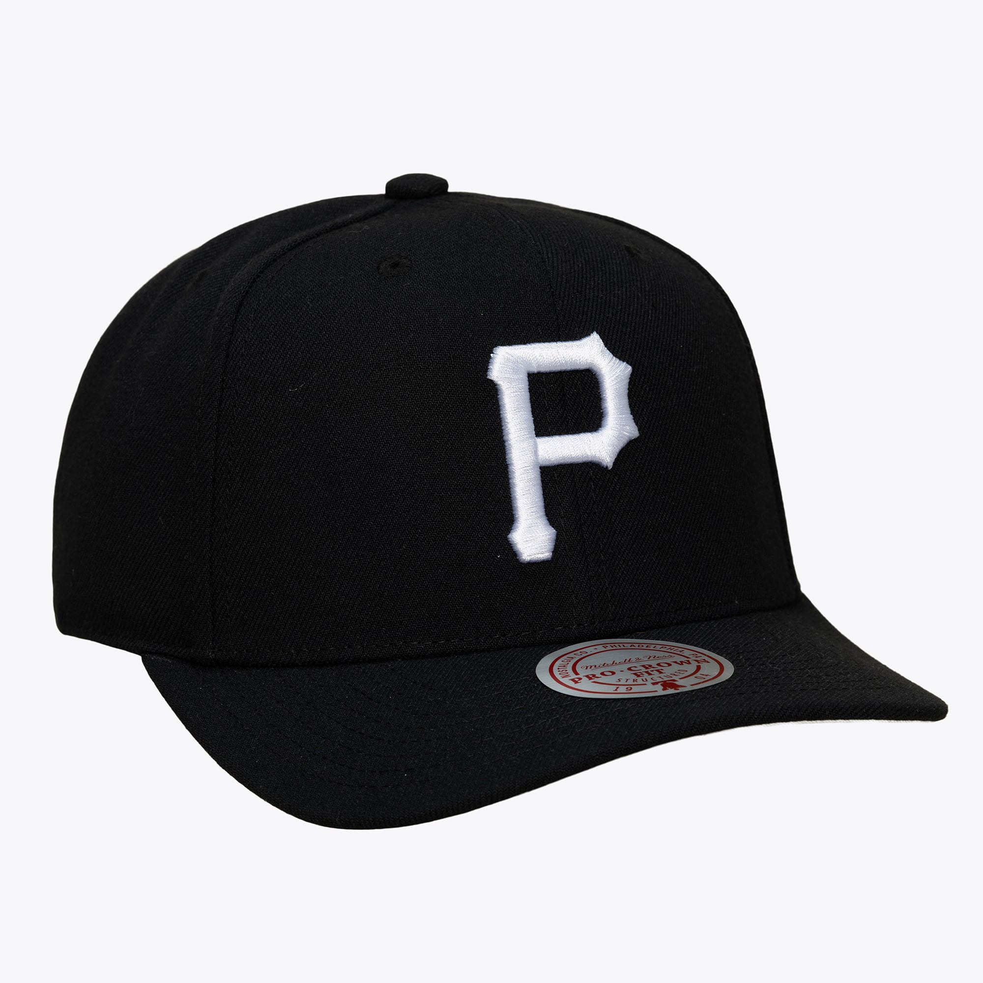 Men's Mitchell & Ness Black Pittsburgh Pirates Black and White Pro Crown Snapback