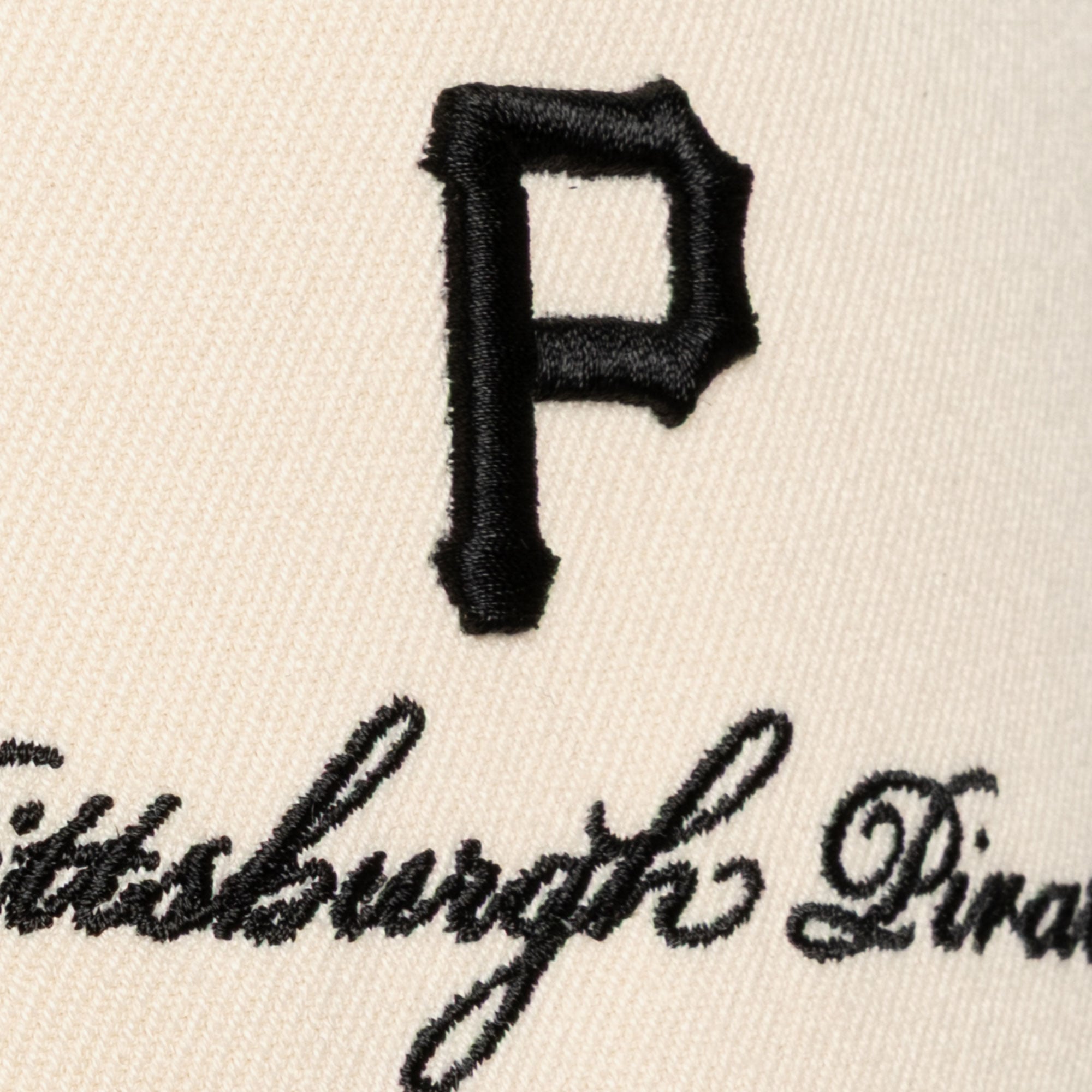 Men's Mitchell & Ness  Cream/Black Pittsburgh Pirates Flawless Stretch Snapback Hat