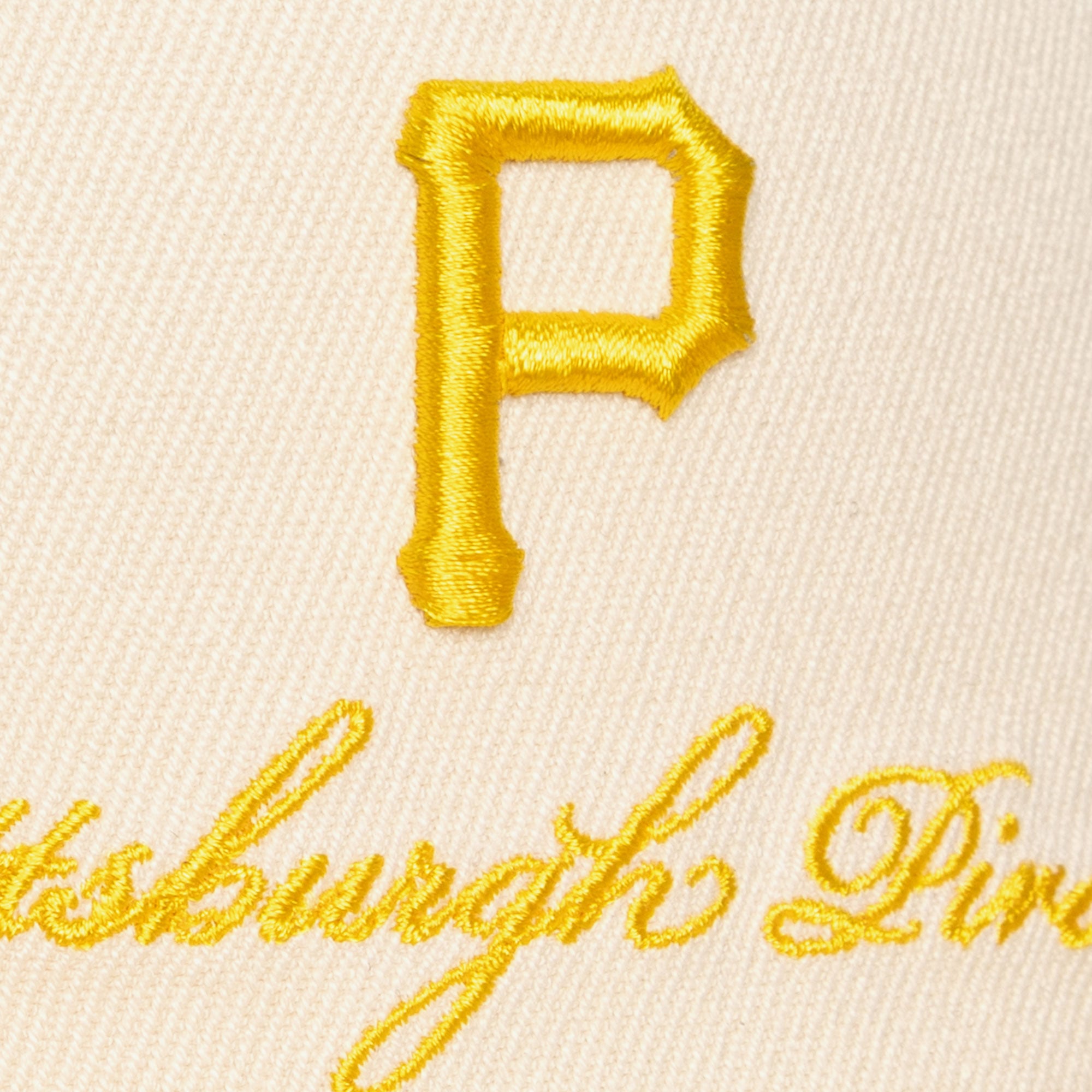 Men's Mitchell & Ness  Cream/Gold Pittsburgh Pirates Flawless Stretch-Snapback Hat