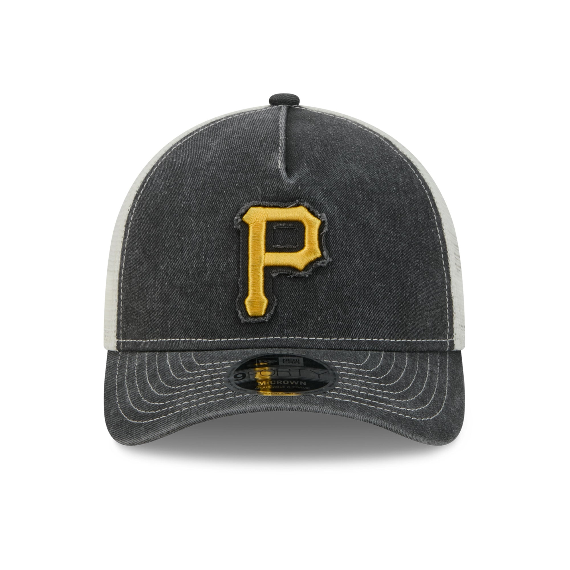 Casquette trucker ajustable New Era noire Pittsburgh Pirates 9FORTY pour homme