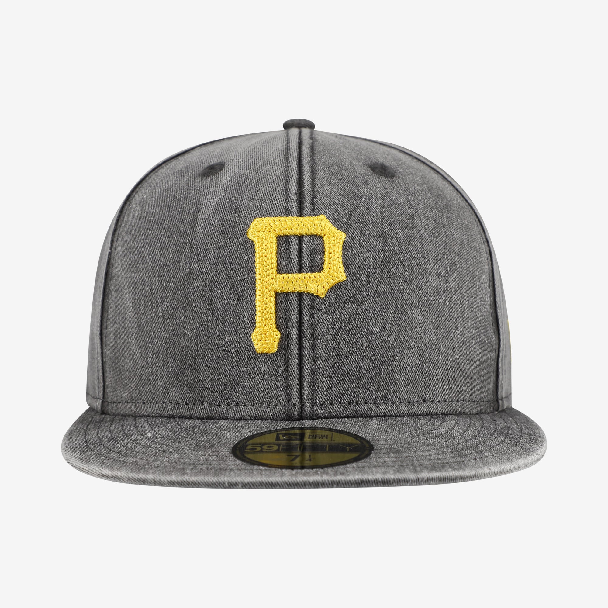 Casquette ajustée New Era Pittsburgh Pirates noire délavée 59FIFTY pour homme