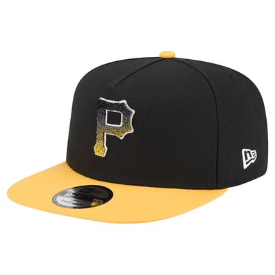 Pittsburgh Pirates New Era Chenille Gradient A-Frame 9FIFTY Snapback Hat - Black/Gold
