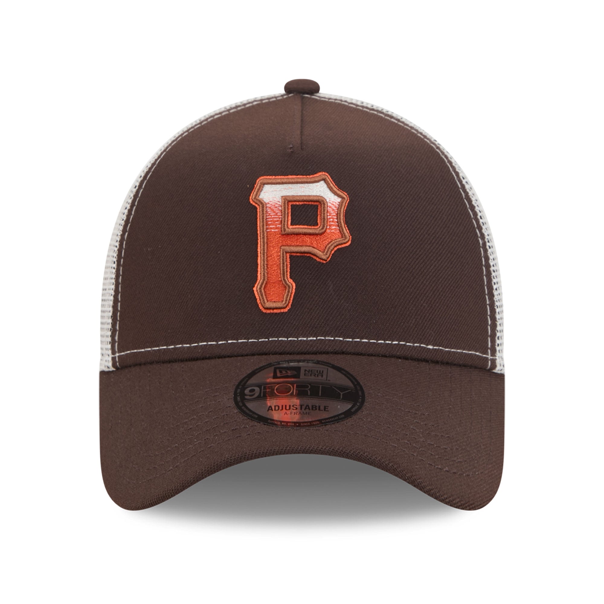 Casquette trucker ajustable New Era 9FORTY marron Pittsburgh Pirates Pumpkin Spice pour homme