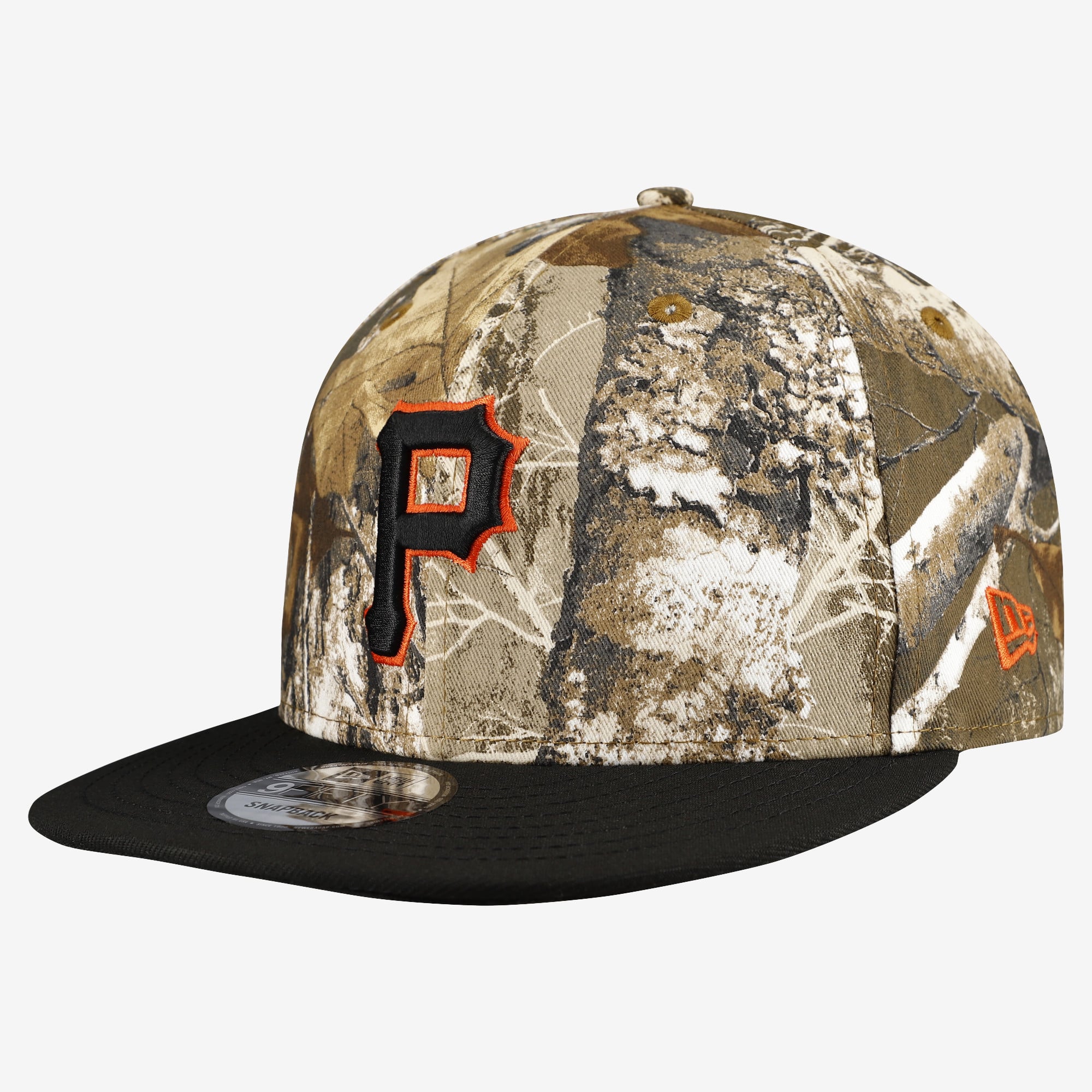 Casquette snapback New Era 9FIFTY Camo Pittsburgh Pirates Realtree Orange Pop pour homme