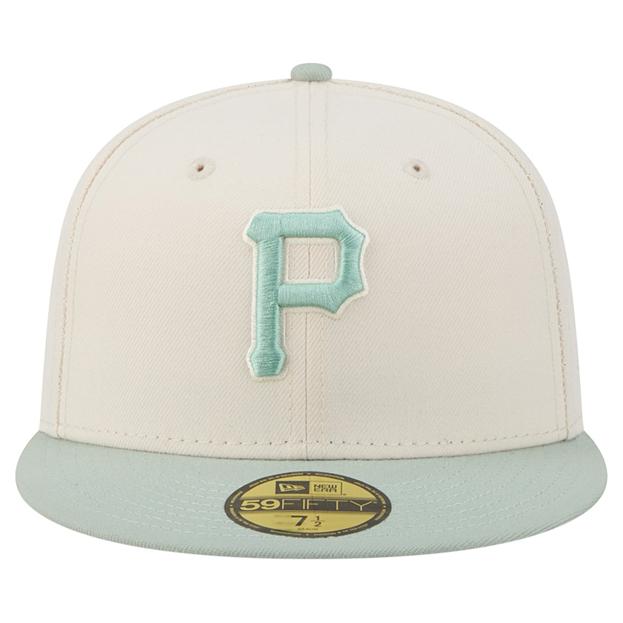 Casquette ajustée New Era 59FIFTY crème/vert Pittsburgh Pirates pour homme