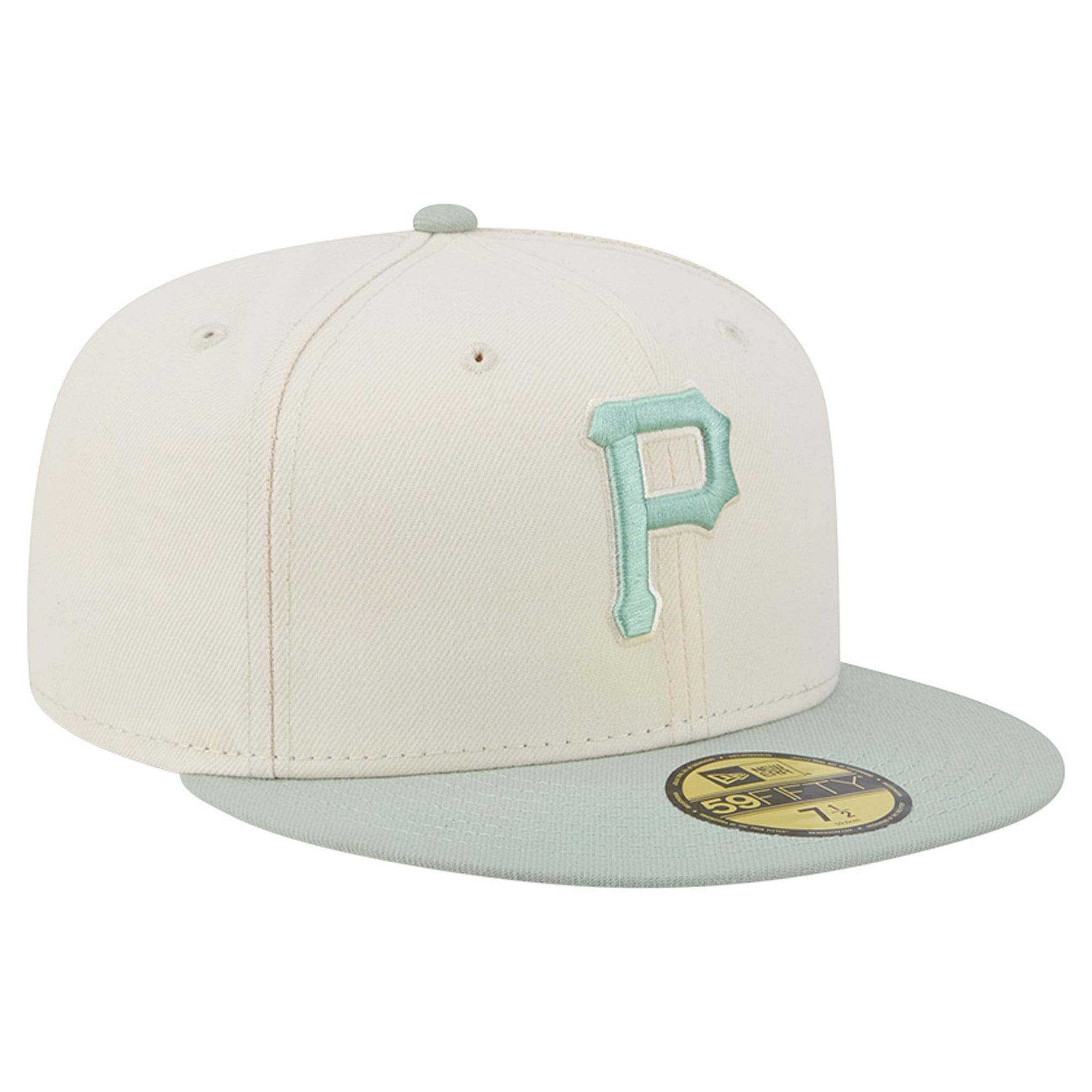 Casquette ajustée New Era 59FIFTY crème/vert Pittsburgh Pirates pour homme