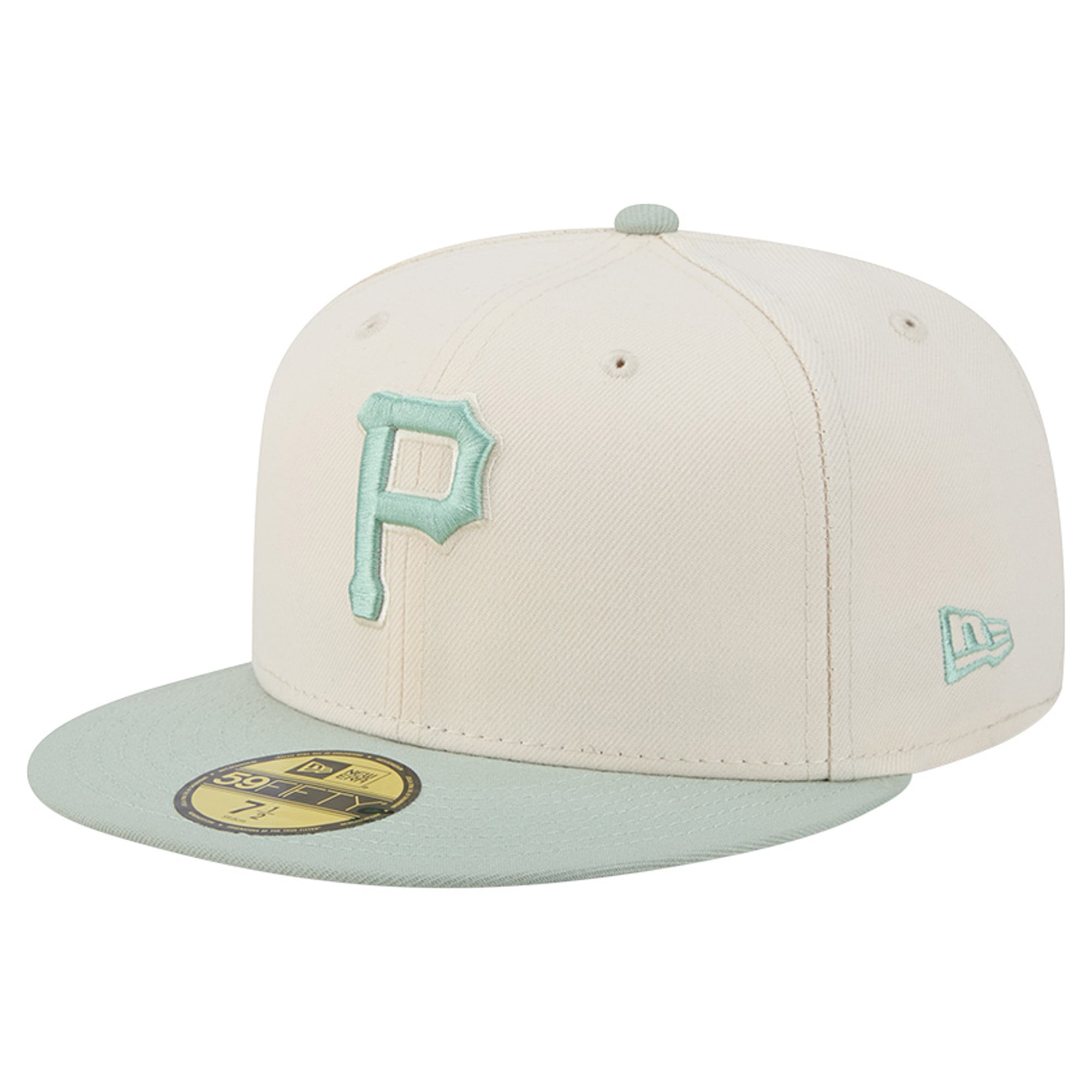 Casquette ajustée New Era 59FIFTY crème/vert Pittsburgh Pirates pour homme