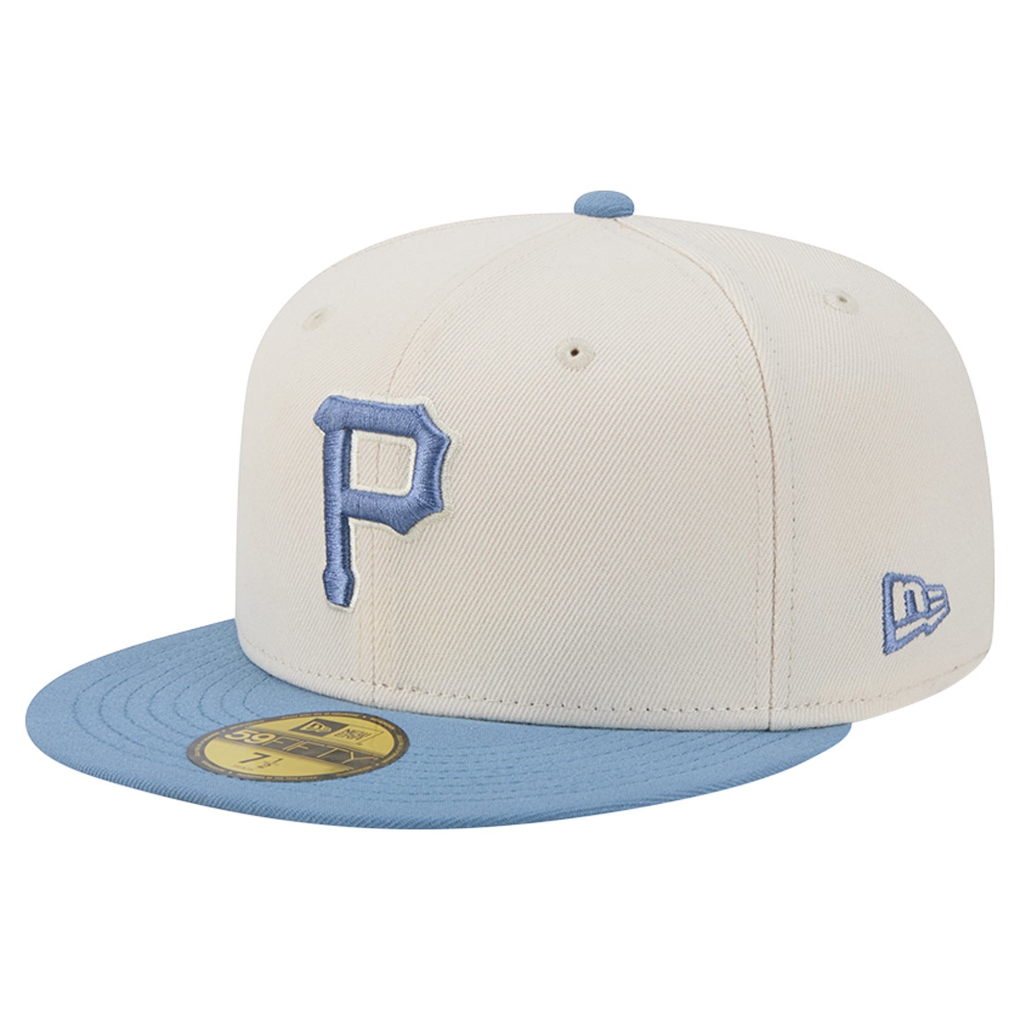 Men's New Era Cream/Light Blue Pittsburgh Pirates Color Pack 59FIFTY Fitted Hat
