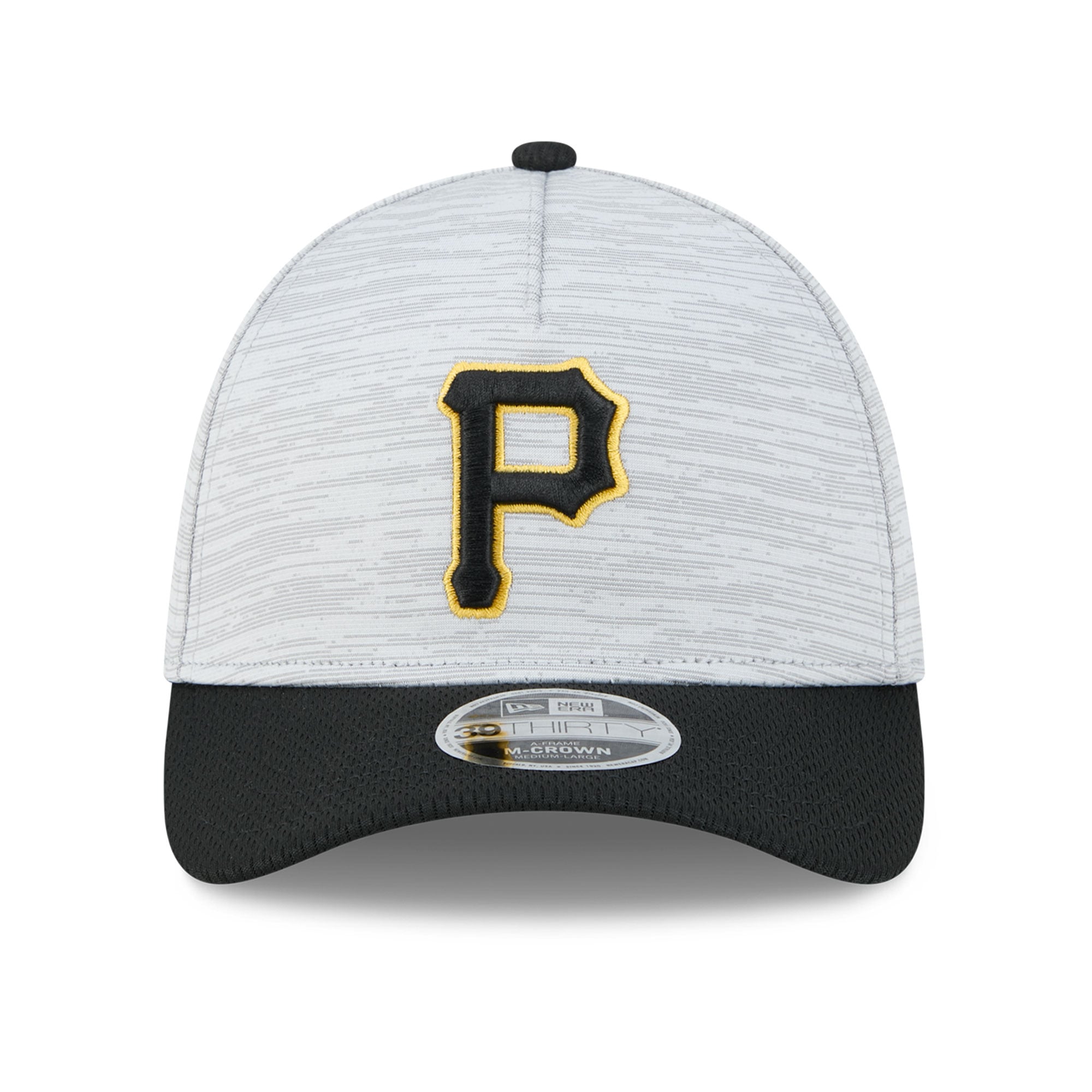 Casquette New Era Tech 39THIRTY Flex grise et noire Pittsburgh Pirates pour homme