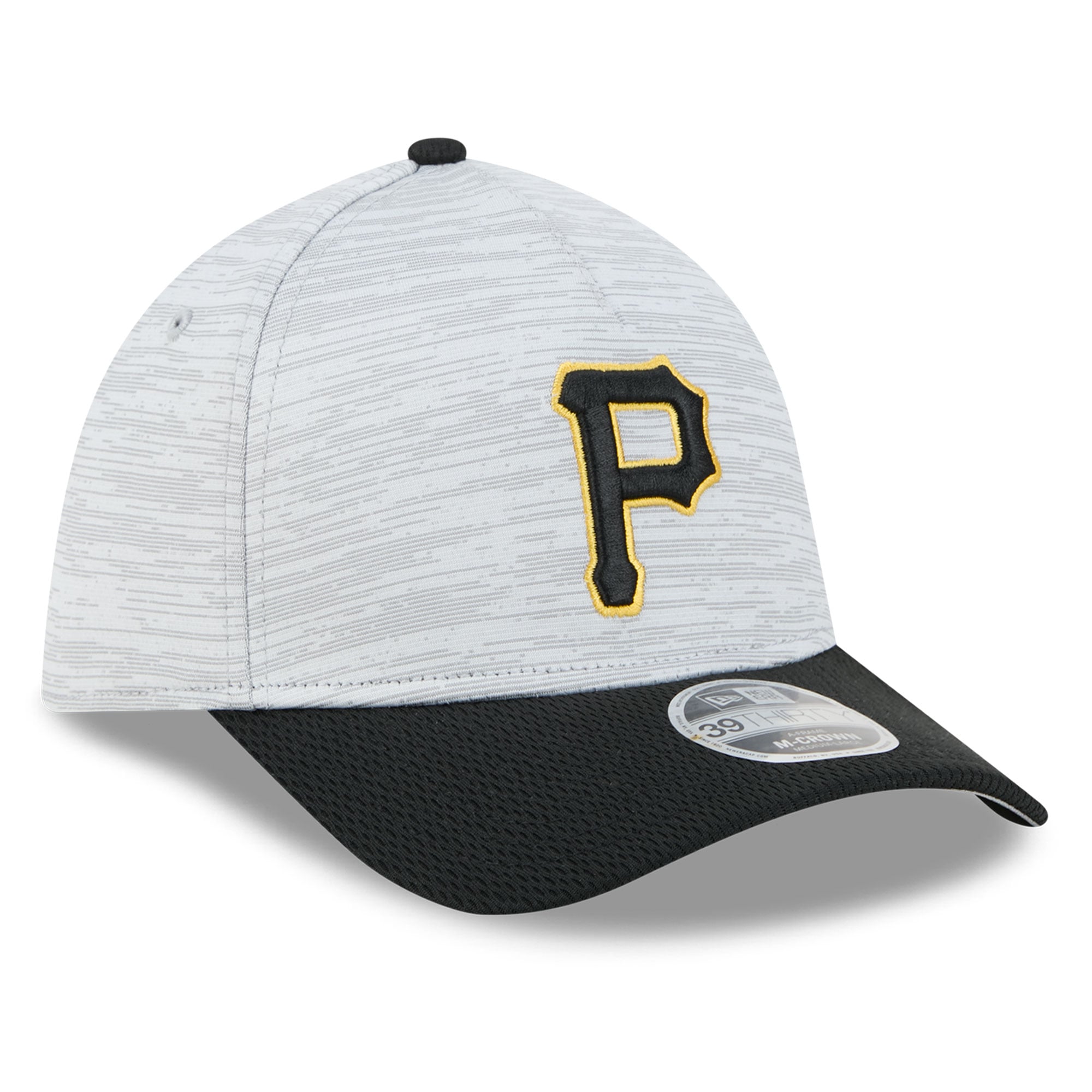 Casquette New Era Tech 39THIRTY Flex grise et noire Pittsburgh Pirates pour homme