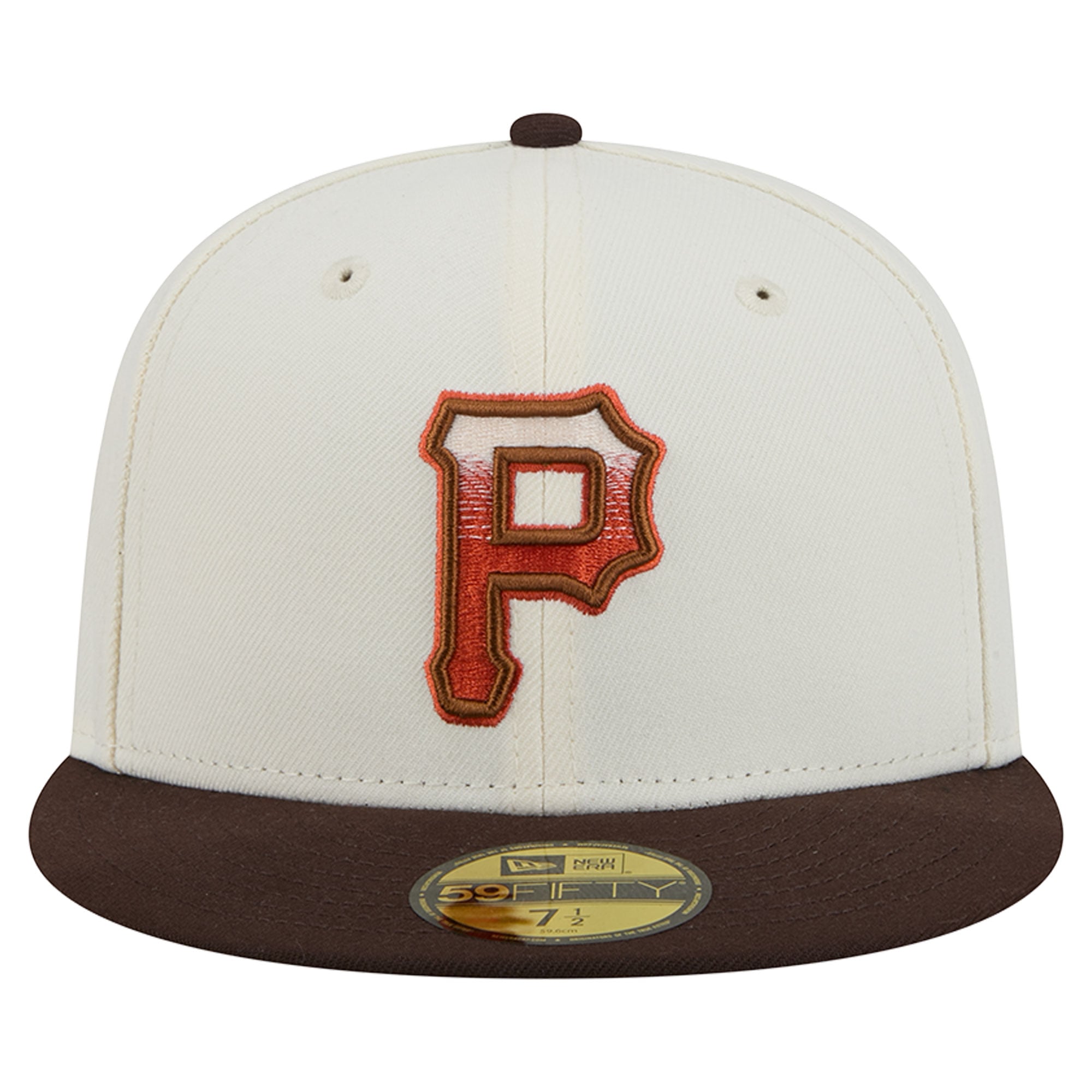 Casquette ajustée New Era 59FIFTY Pittsburgh Pirates Pumpkin Spice pour homme, couleur naturelle/marron