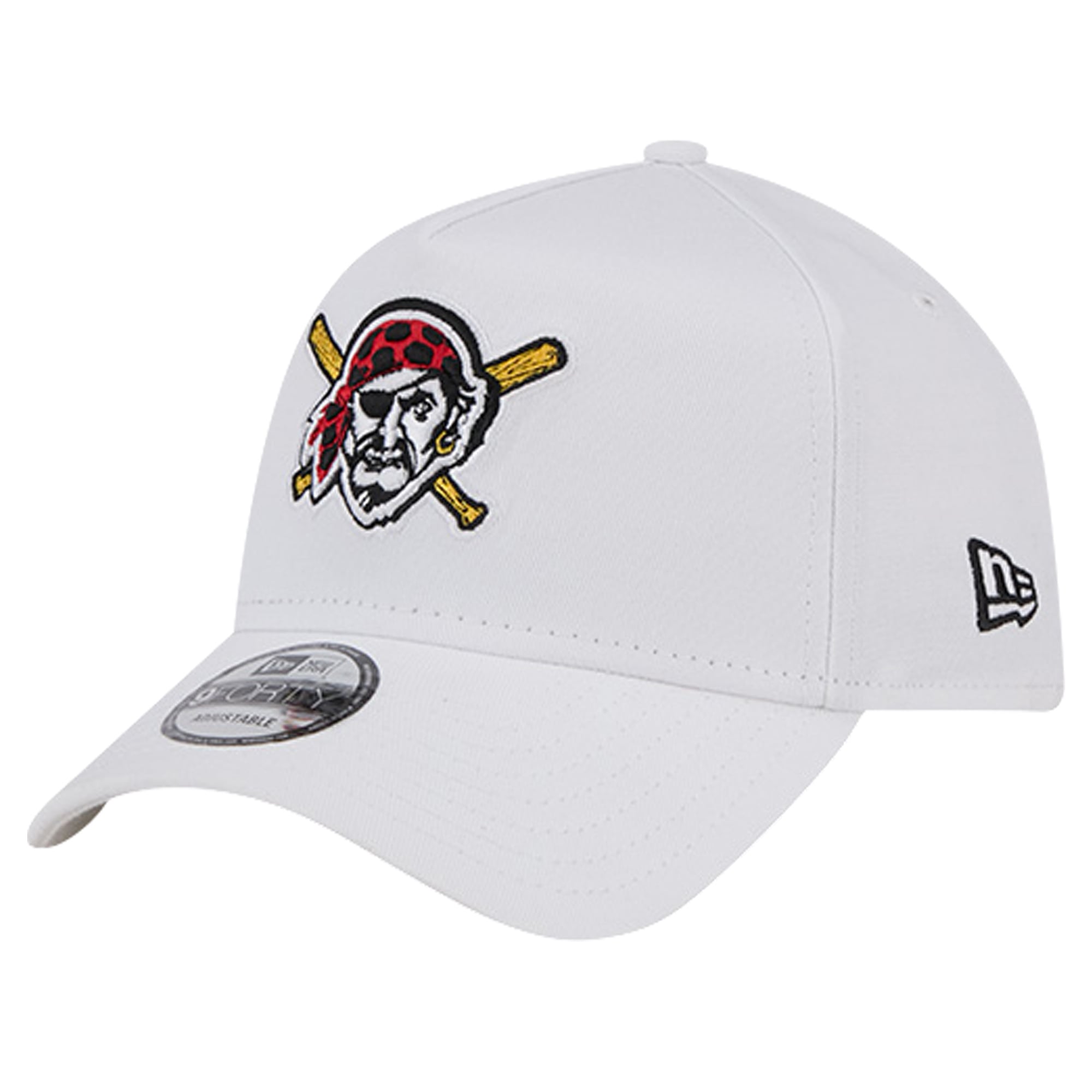 Men's New Era White Pittsburgh Pirates TC A-Frame 9FORTY Adjustable Hat