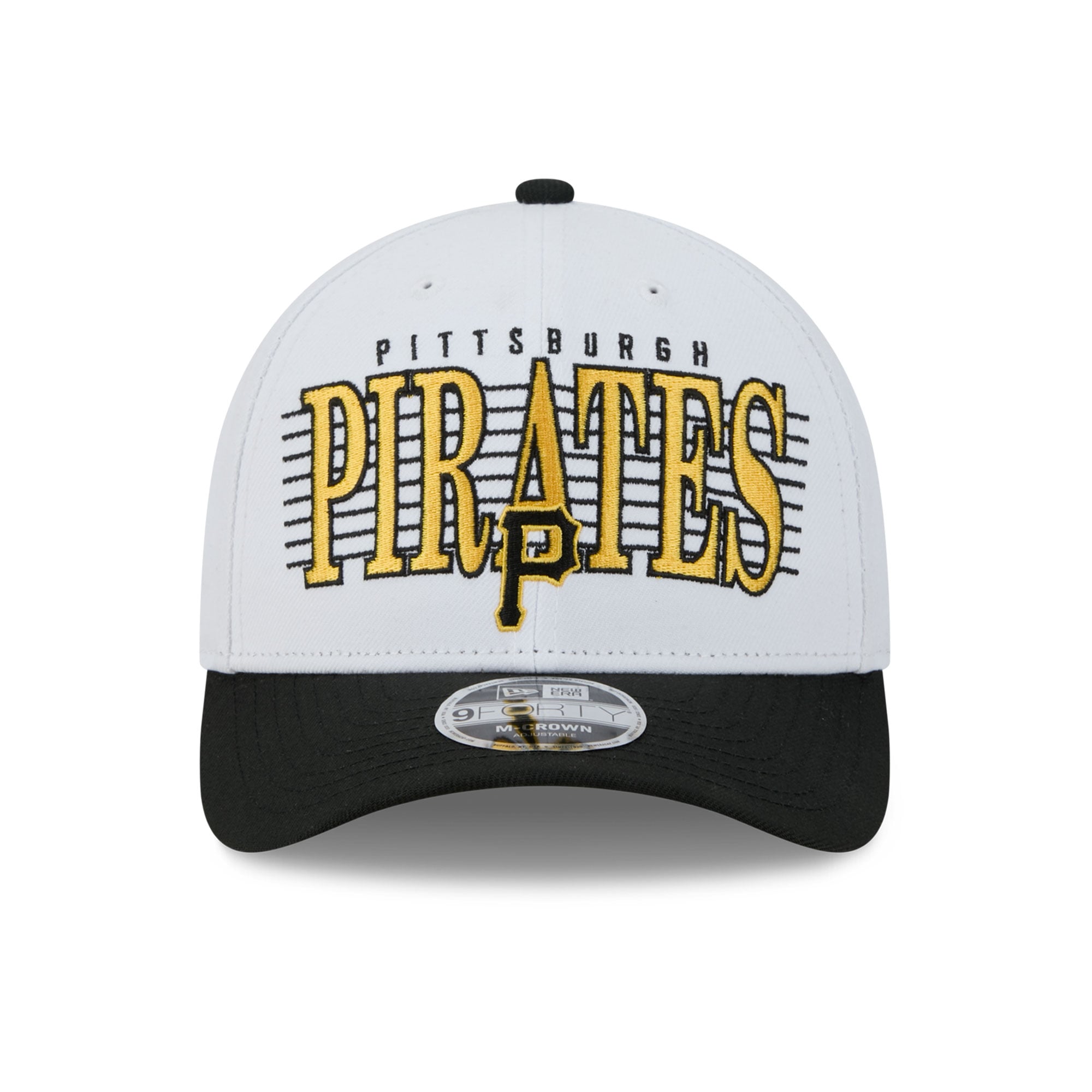 Casquette ajustable New Era blanche et noire Pittsburgh Pirates Loyal 9FORTY M-Crown pour homme