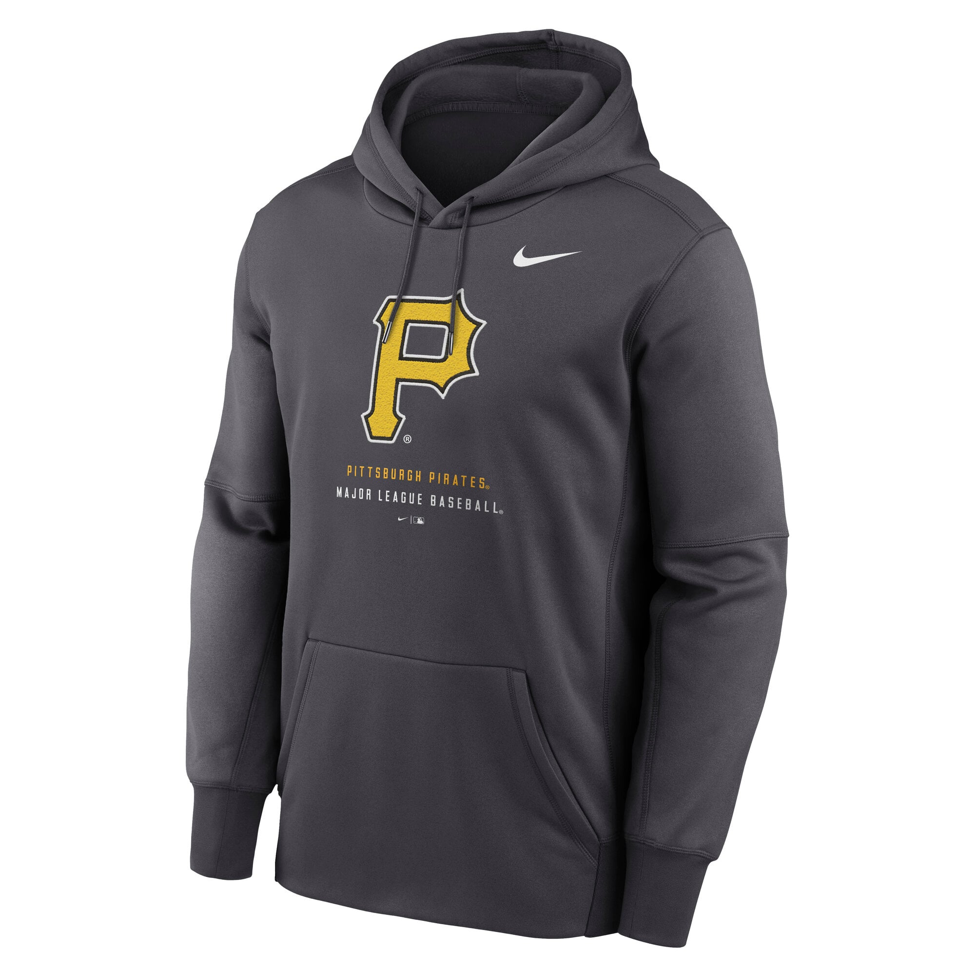Sweat à capuche Nike Therma-FIT anthracite Pittsburgh Pirates pour homme