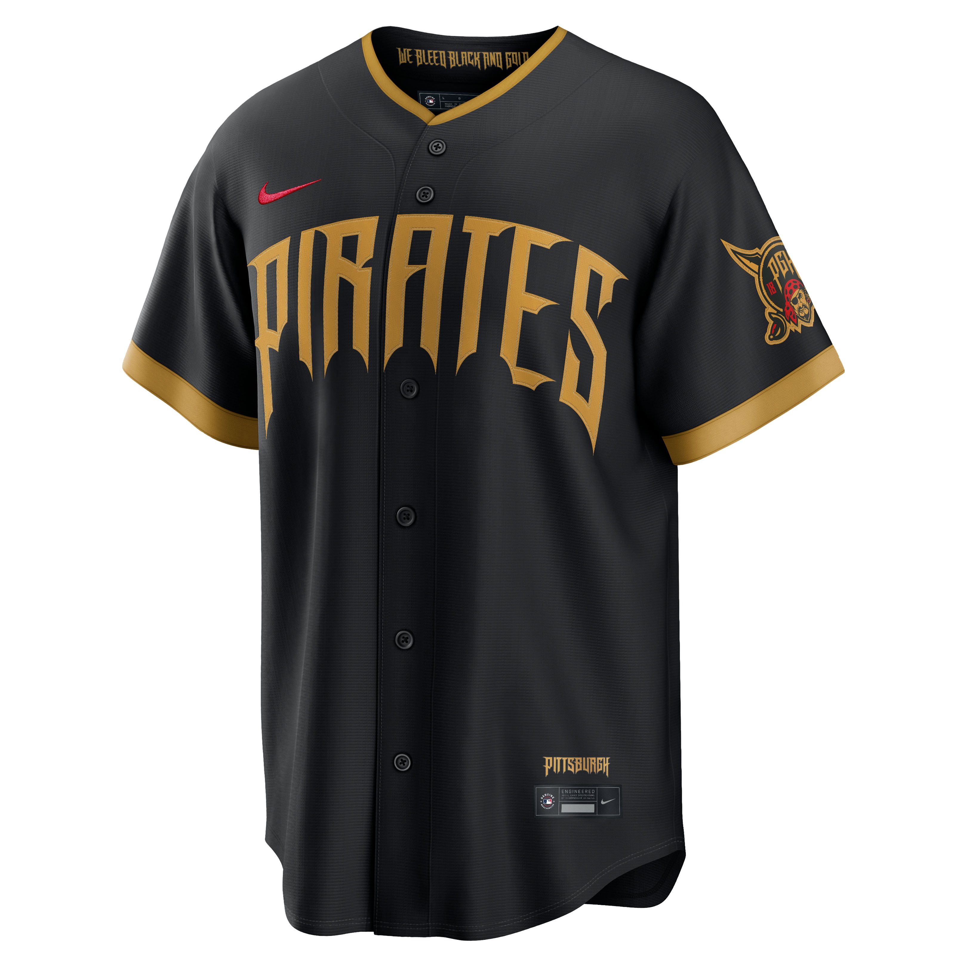 Maillot Nike noir Pittsburgh Pirates 2026 City Connect Stadium pour homme