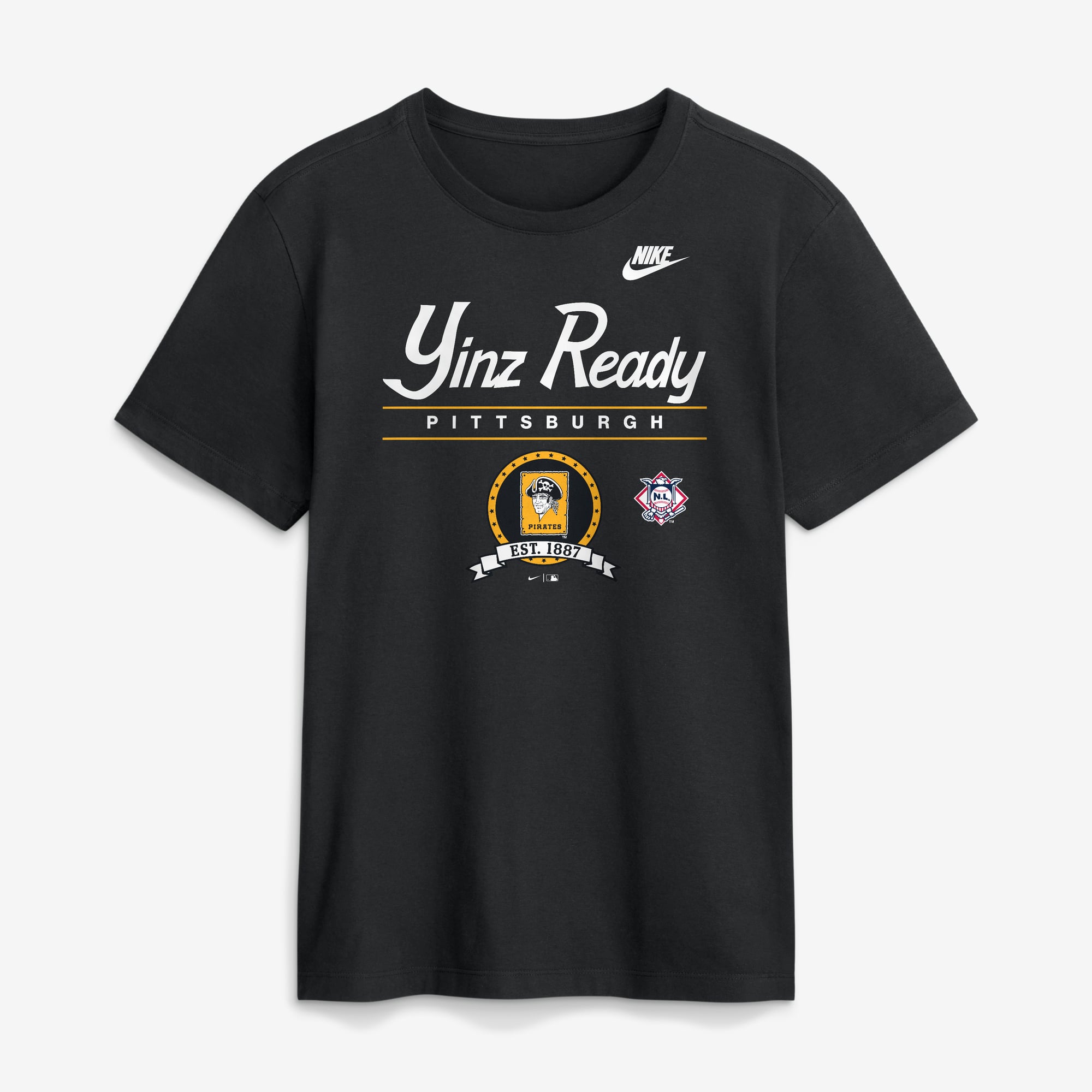 Men's Nike Black Pittsburgh Pirates Cooperstown Graphic T-Shirt