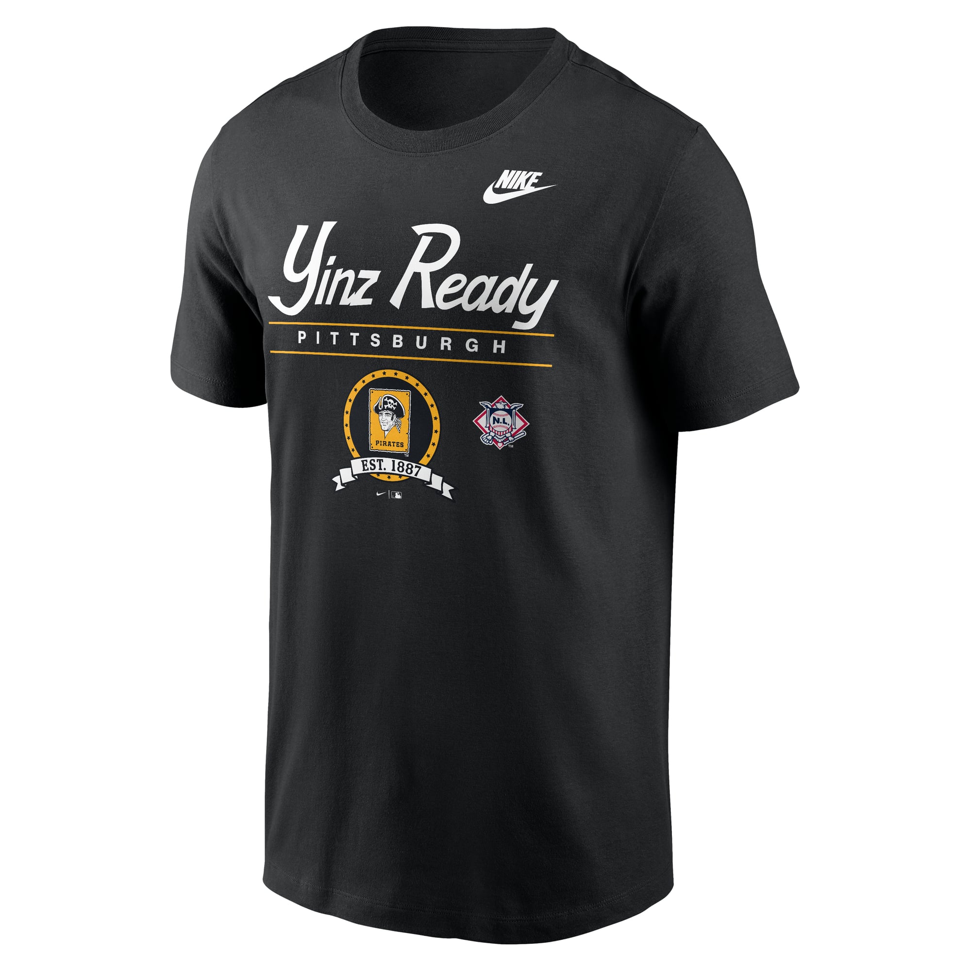 Men's Nike Black Pittsburgh Pirates Cooperstown Graphic T-Shirt