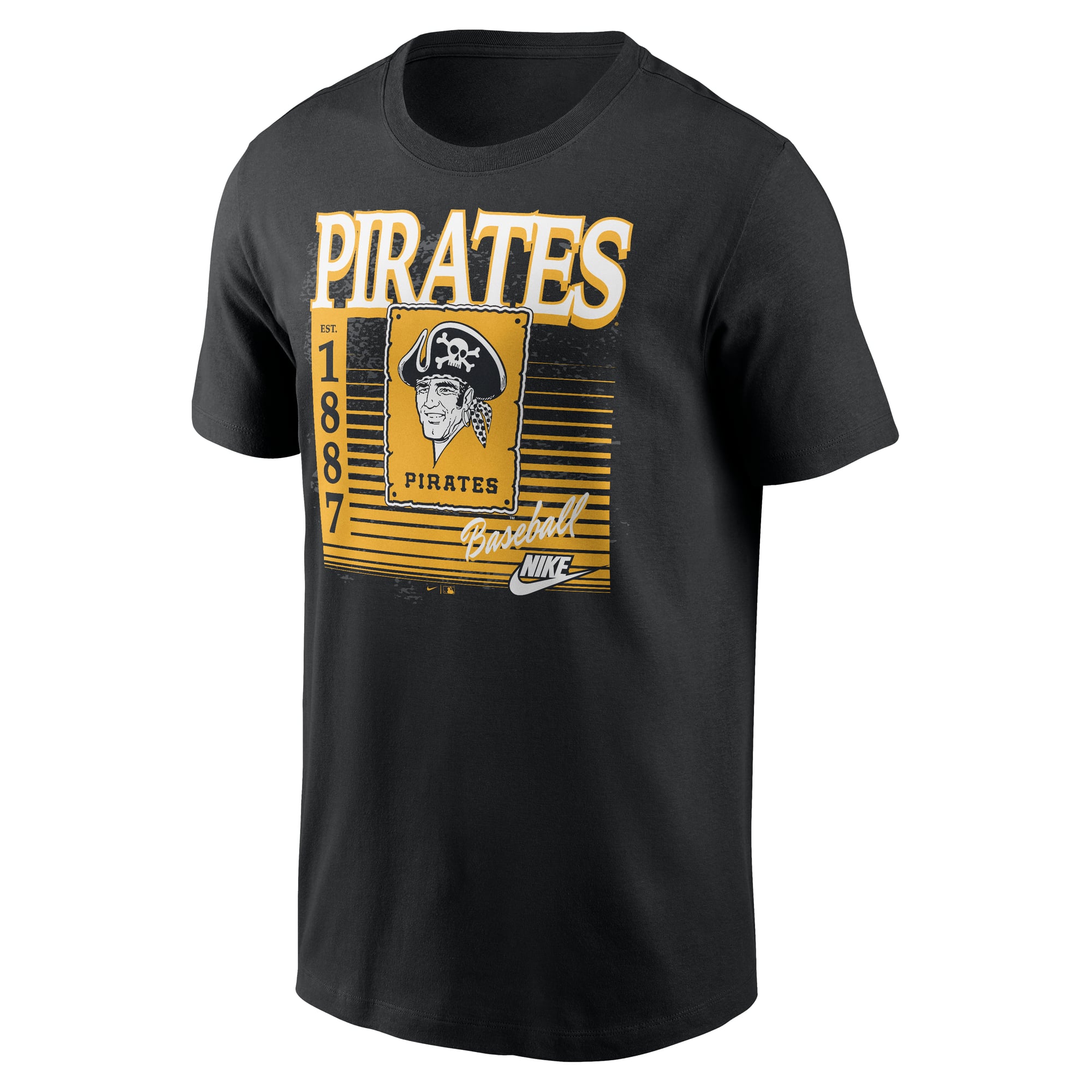 Men's Nike Black Pittsburgh Pirates Cooperstown Logo T-Shirt
