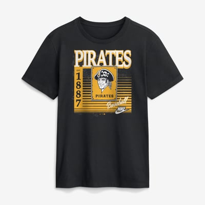 Pittsburgh Pirates Nike Cooperstown Logo T-Shirt - Black