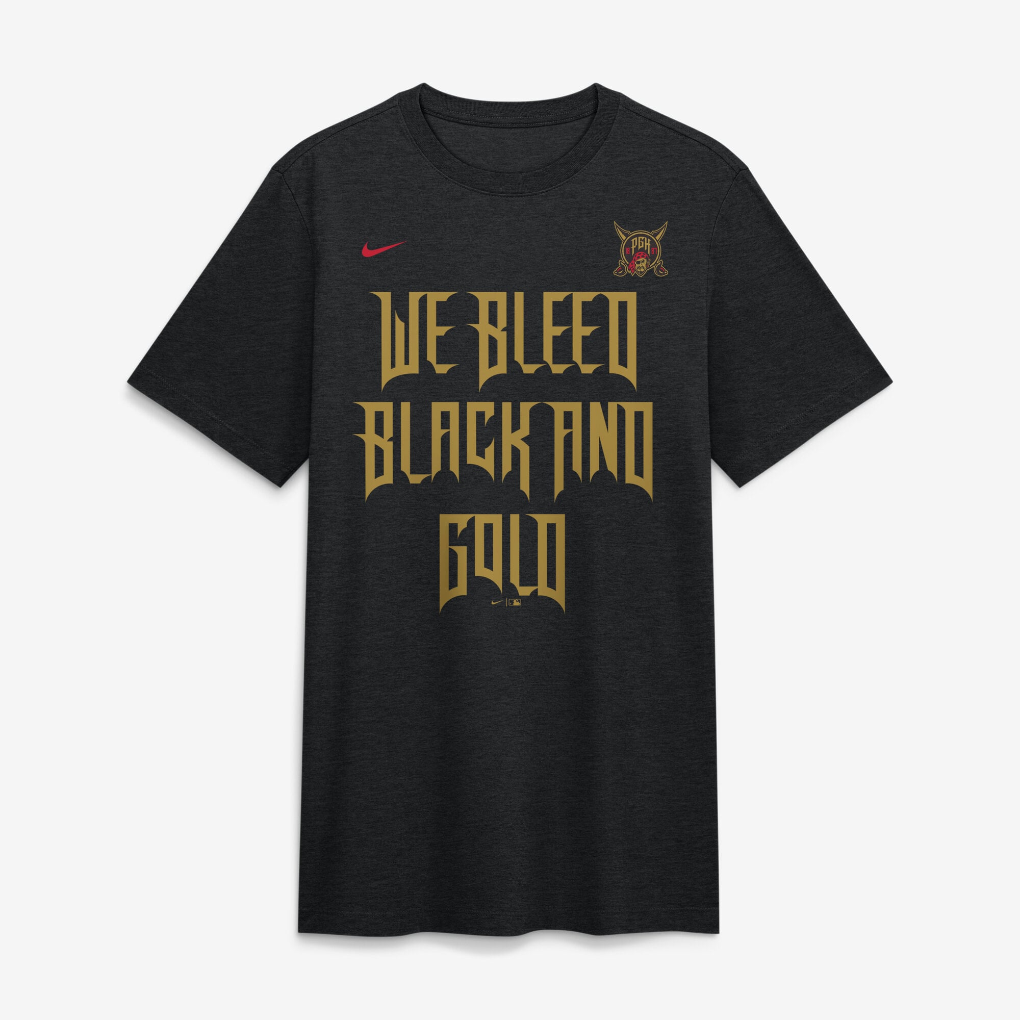 Men's Nike Heather Black Pittsburgh Pirates City Connect Legacy Tri-Blend T-Shirt