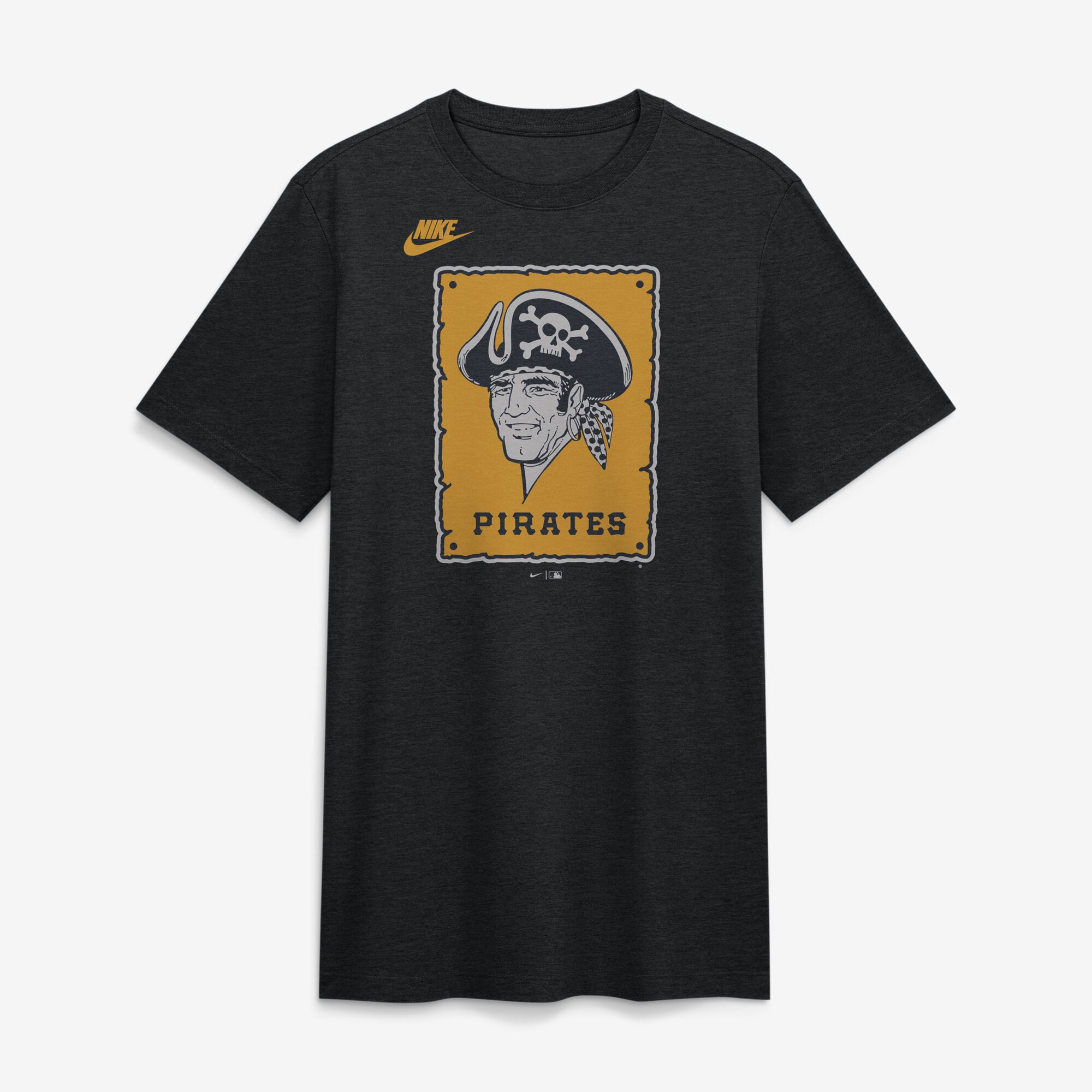 Men's Nike Heather Black Pittsburgh Pirates Cooperstown Logo Tri-Blend T-Shirt