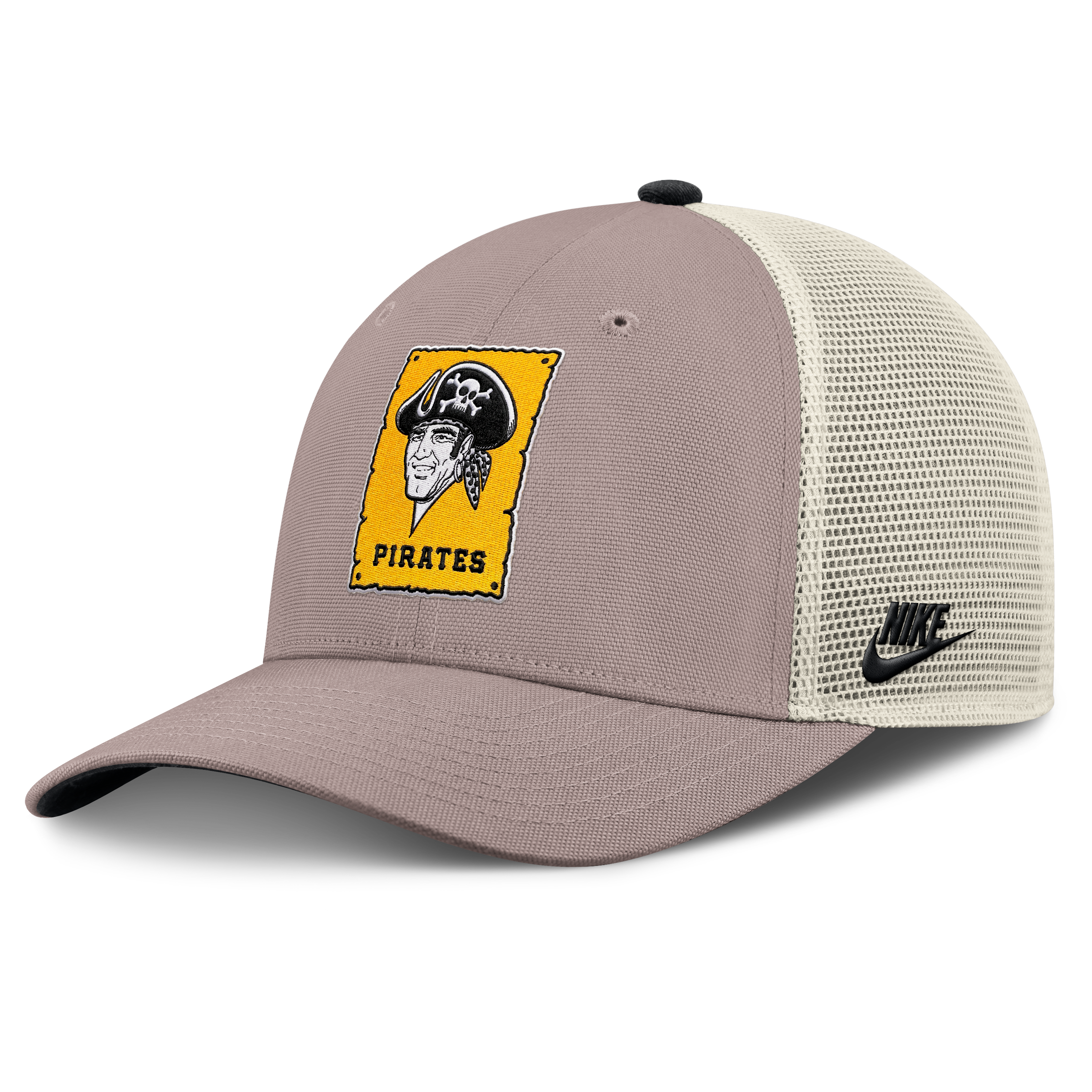 Casquette trucker ajustable Nike kaki Pittsburgh Pirates Cooperstown Rise pour homme