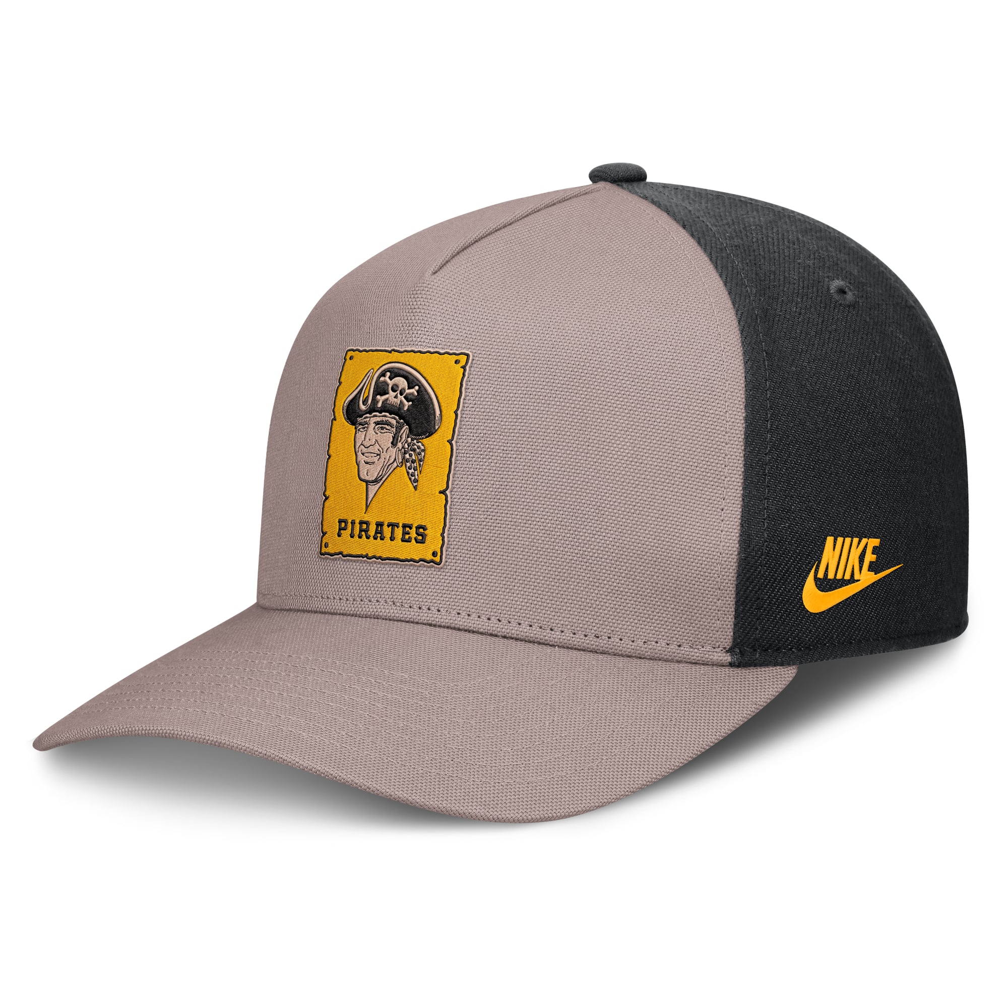 Casquette ajustable Nike Pittsburgh Pirates Cooperstown Rise A-Frame marron clair/noir pour homme