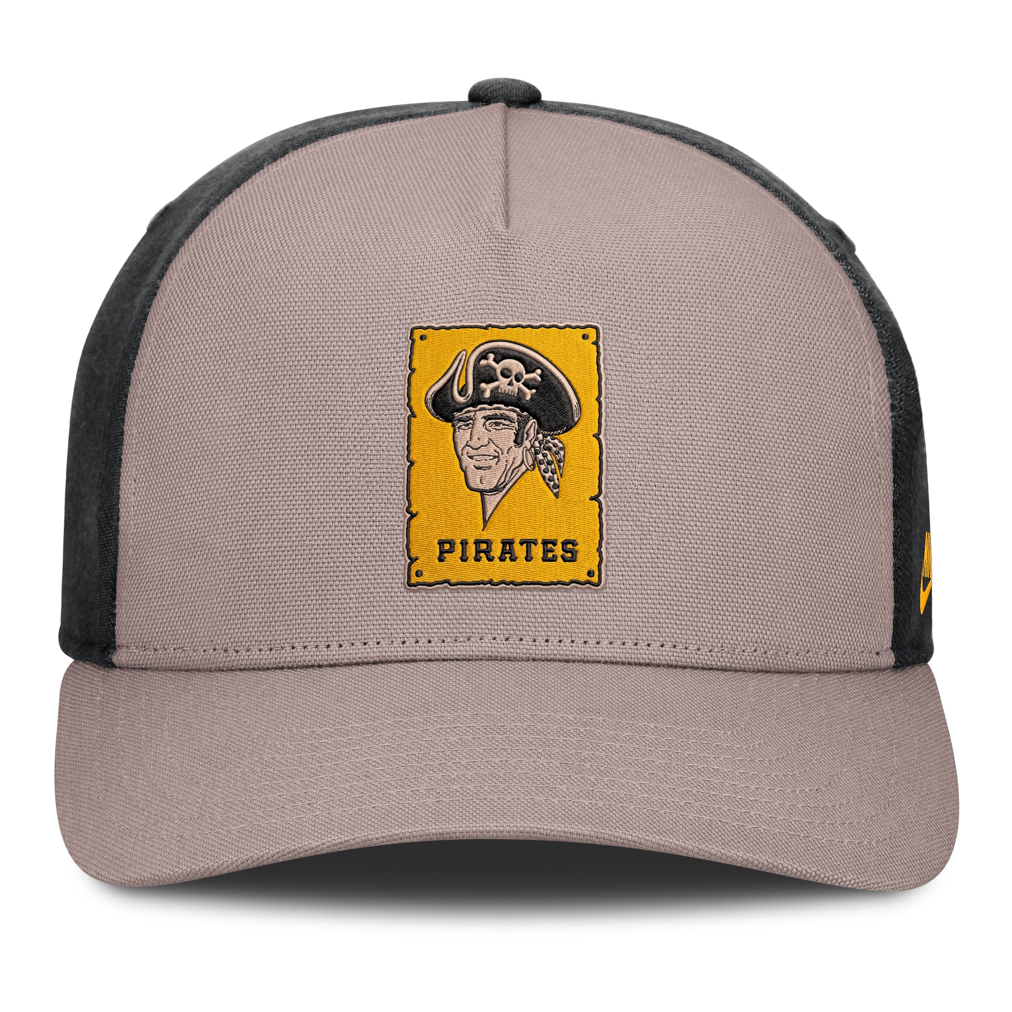 Casquette ajustable Nike Pittsburgh Pirates Cooperstown Rise A-Frame marron clair/noir pour homme