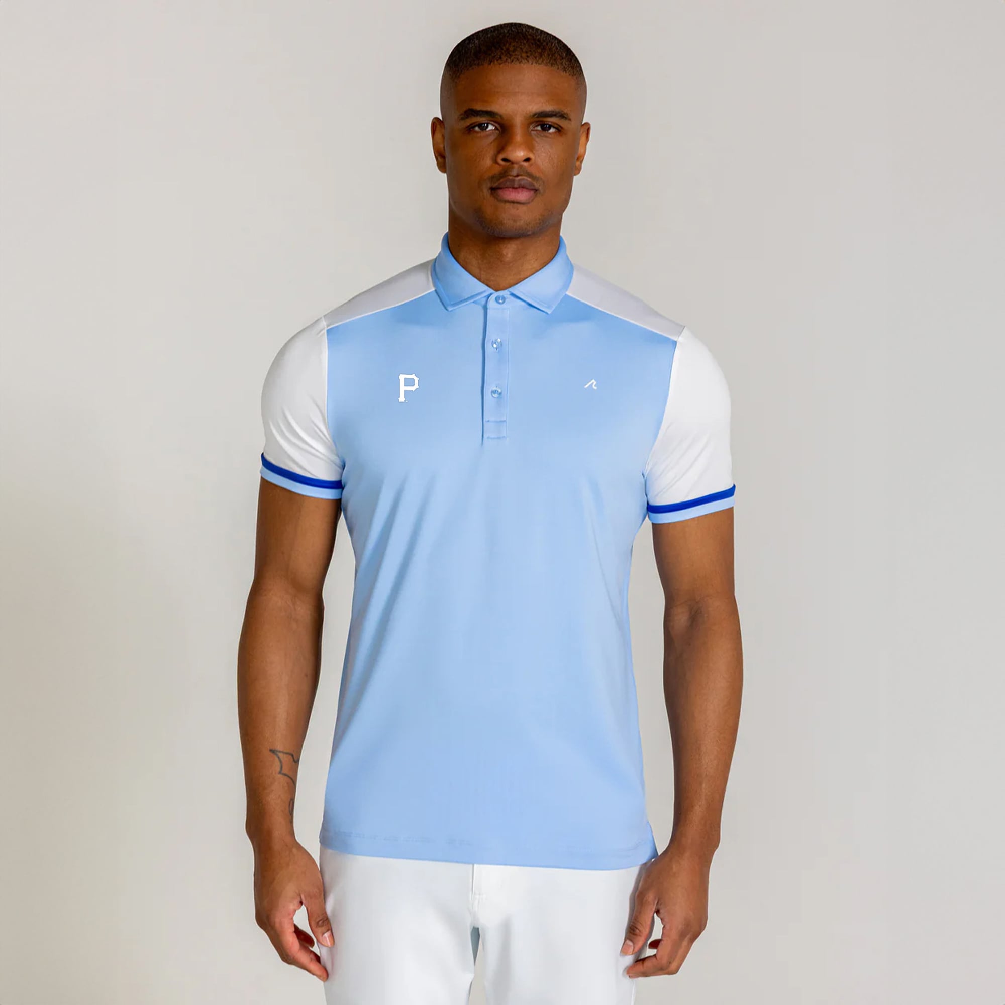 Men's Redvanly Light Blue/White Pittsburgh Pirates Sydney Polo