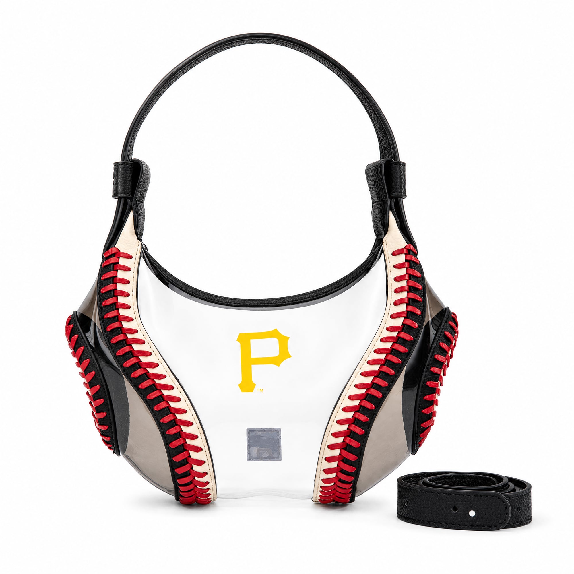 Montana West Pittsburgh Pirates Clear Slouchy Shoulder Bag