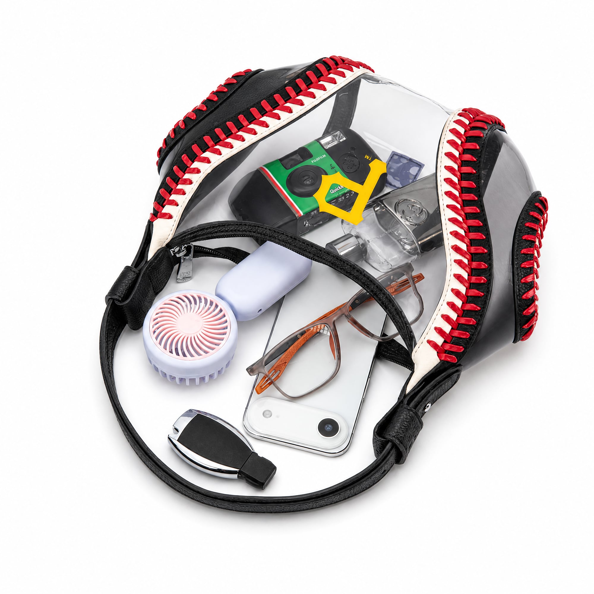Montana West Pittsburgh Pirates Clear Slouchy Shoulder Bag