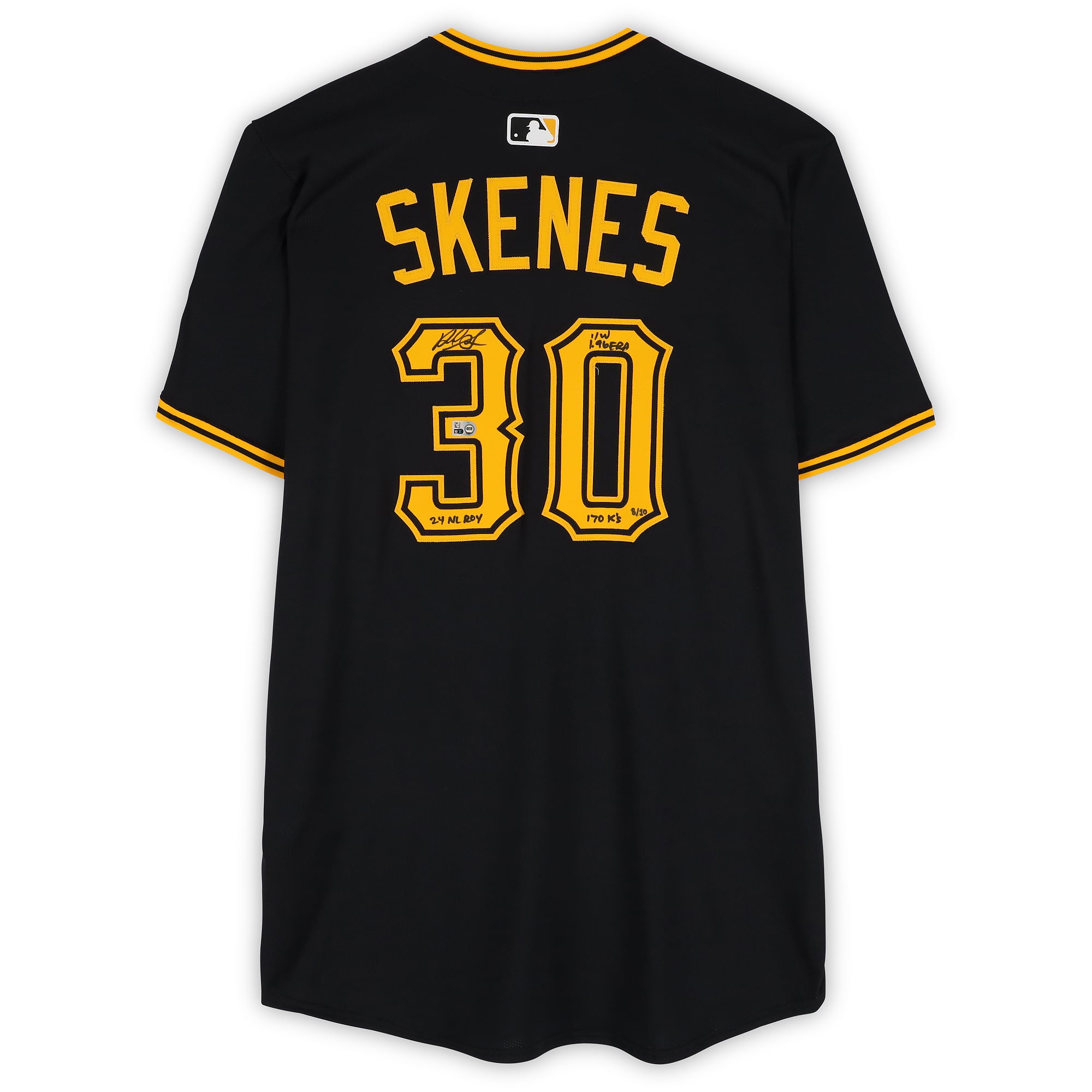 V106832 Maillot Nike Elite noir autographié par Paul Skenes des Pirates de Pittsburgh, avec plusieurs inscriptions - Édition limitée à 10 exemplaires. Paul Skenes AUT BB JERSEY 46164 AUTJERBSB JRSYSK0070 #2