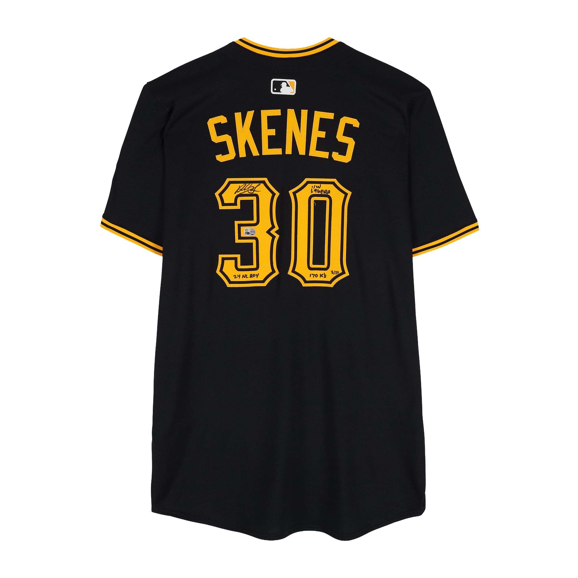 V106832 Maillot Nike Elite noir autographié par Paul Skenes des Pirates de Pittsburgh, avec plusieurs inscriptions - Édition limitée à 10 exemplaires. Paul Skenes AUT BB JERSEY 46164 AUTJERBSB JRSYSK0070 #2