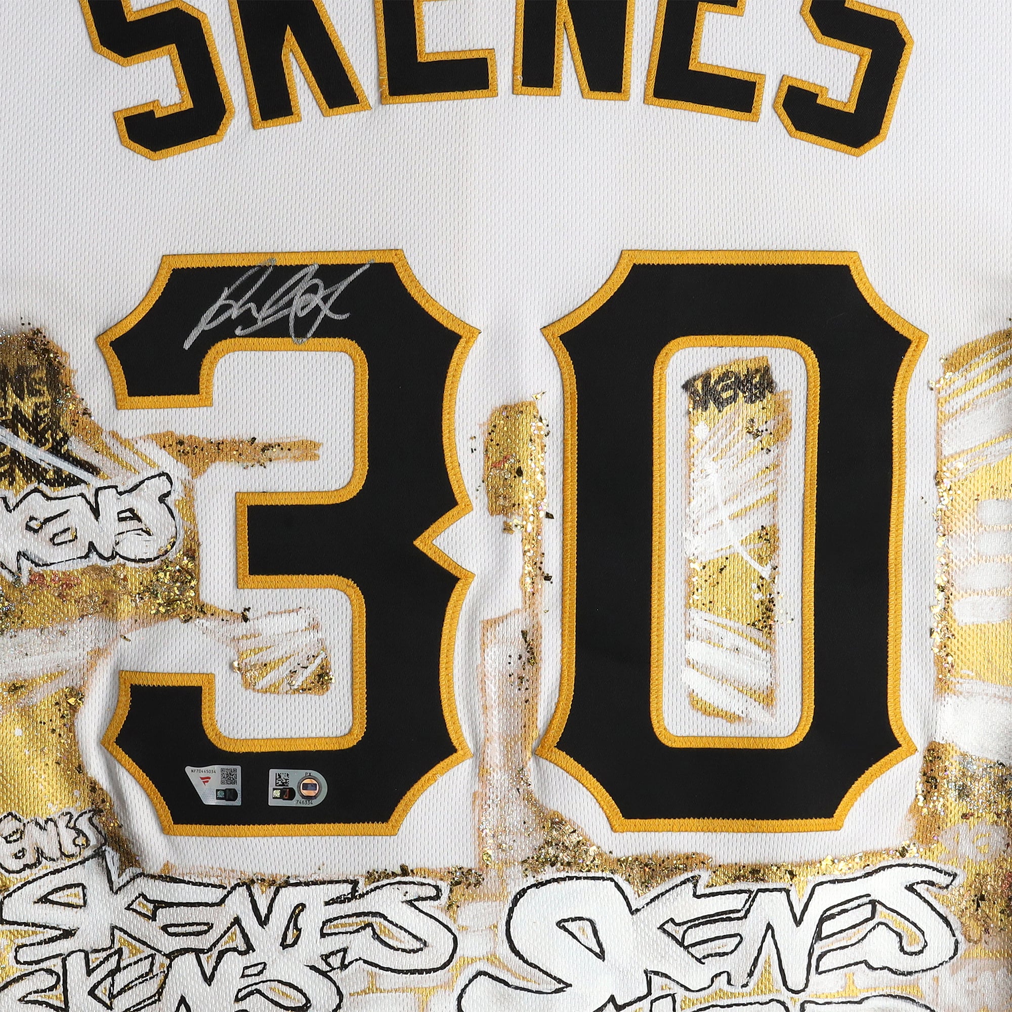 Maillot authentique Nike blanc autographié par Paul Skenes (Pittsburgh Pirates) - Illustration de Lady Jday - Édition limitée n° 1/1 - NF70445034