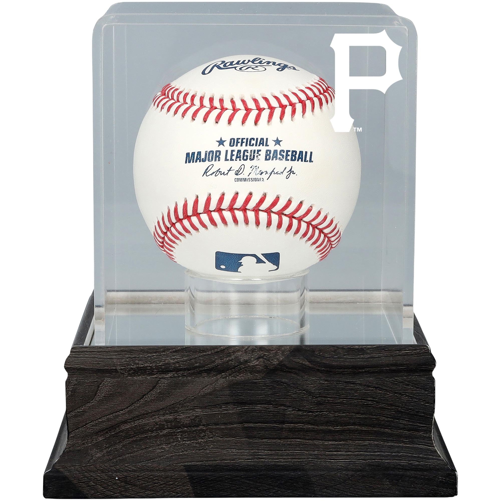 Vitrine pour balle de baseball Pittsburgh Pirates, logo anthracite - Protection UV