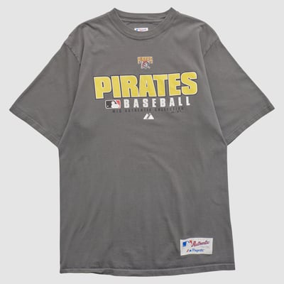 Pittsburgh Pirates Majestic 2010s T-shirt - Gray - S by Fanatics Real Vintage