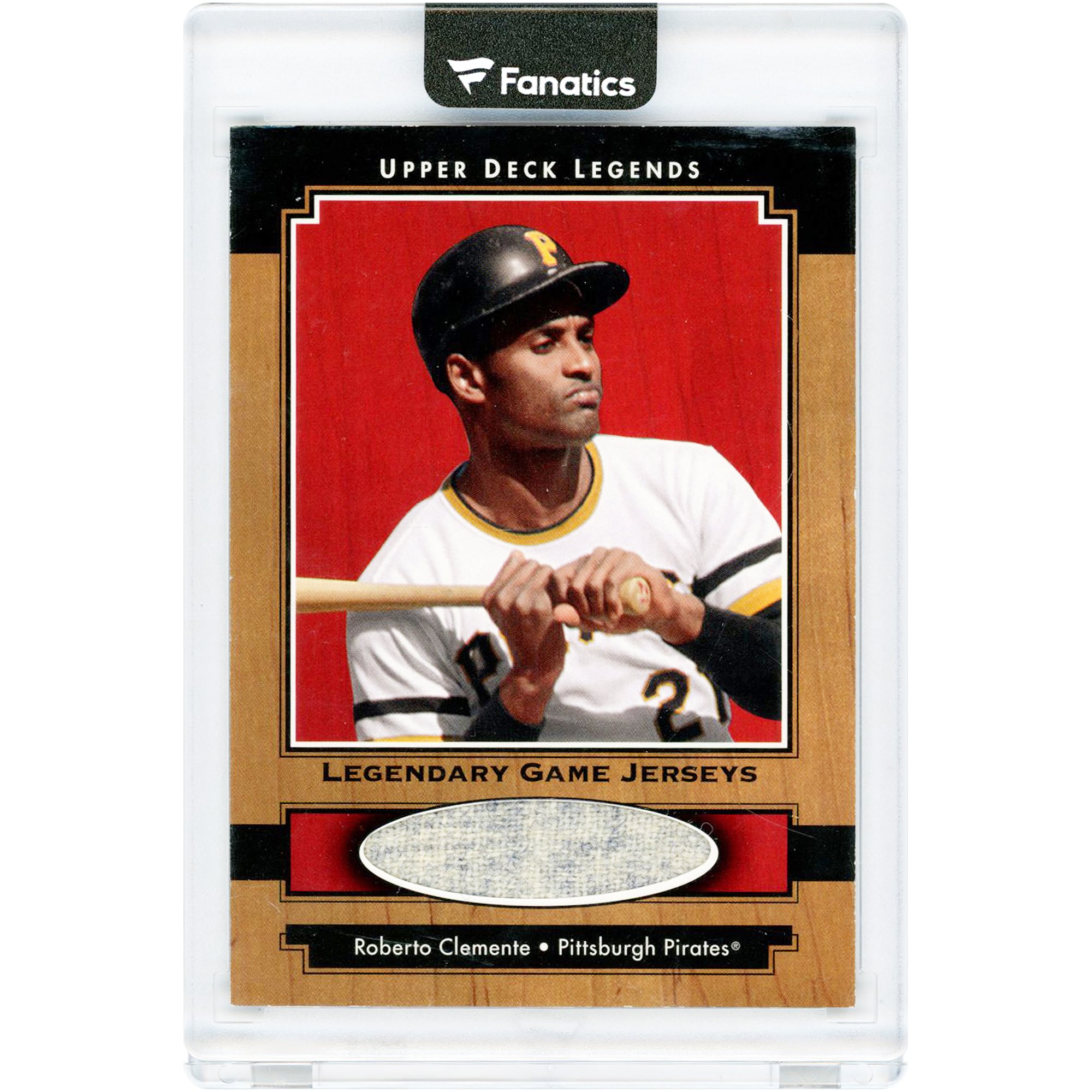 Carte Roberto Clemente Pittsburgh Pirates 2001 Upper Deck Legends Game Used Relic #J-ROC
