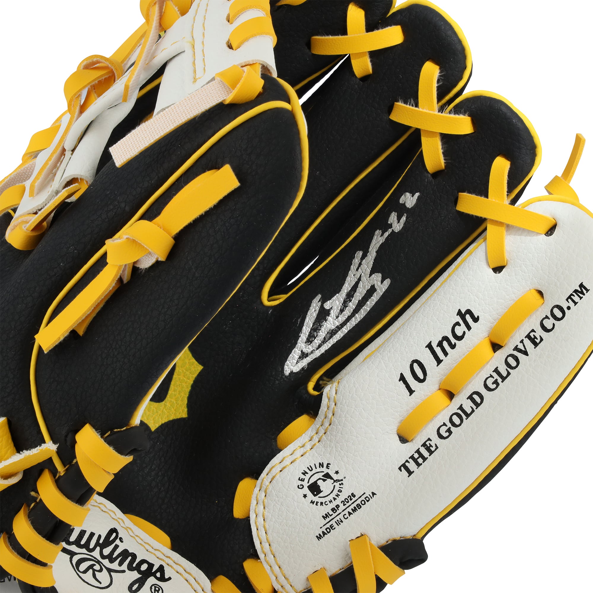 Gant de collection Rawlings 10" autographié par Seth Hernandez, des Pirates de Pittsburgh, avec logo de l'équipe
