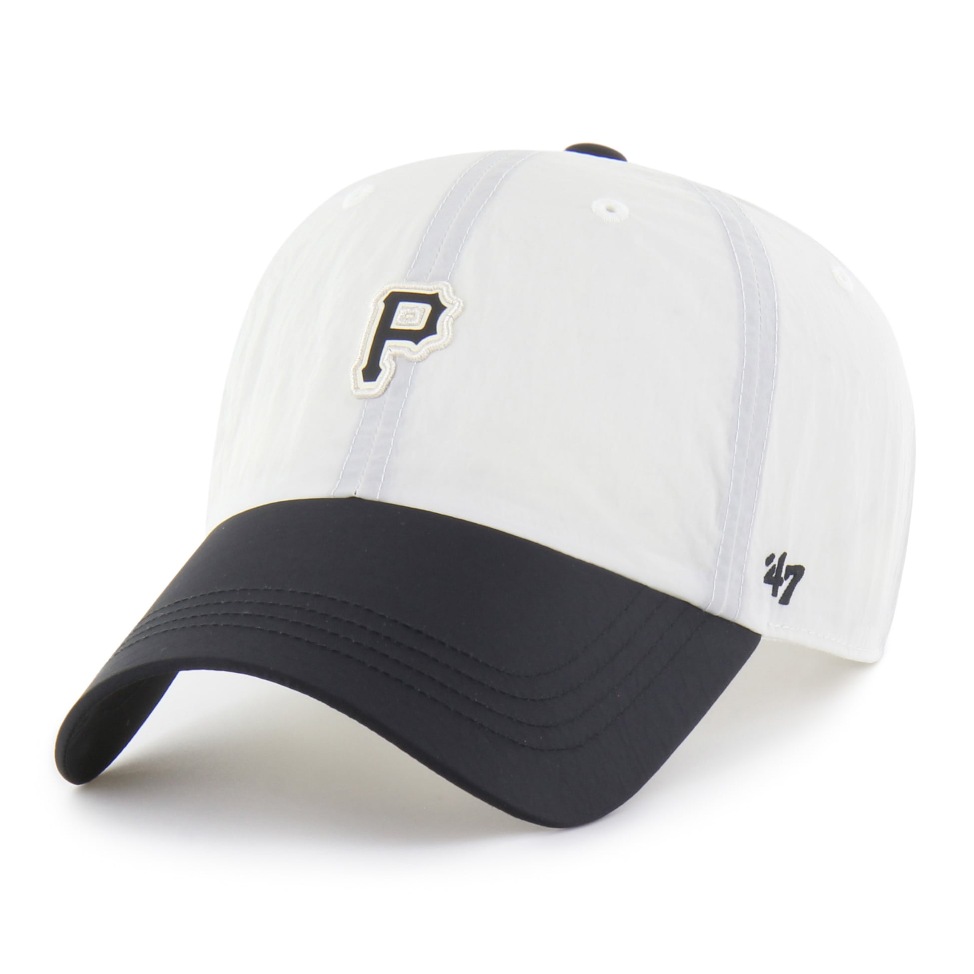 Casquette unisexe ajustable Pittsburgh Pirates Modernia Clean Up blanche et noire n° 47