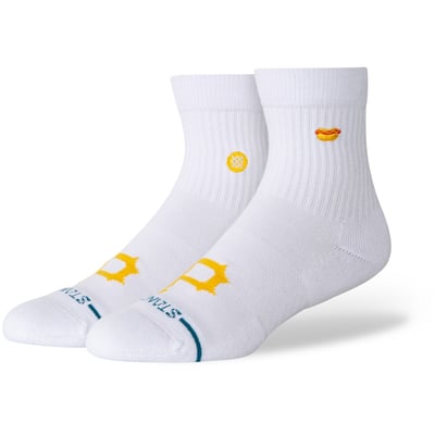 Pittsburgh Pirates Stance Unisex Hot Dog Quarter Socks - White