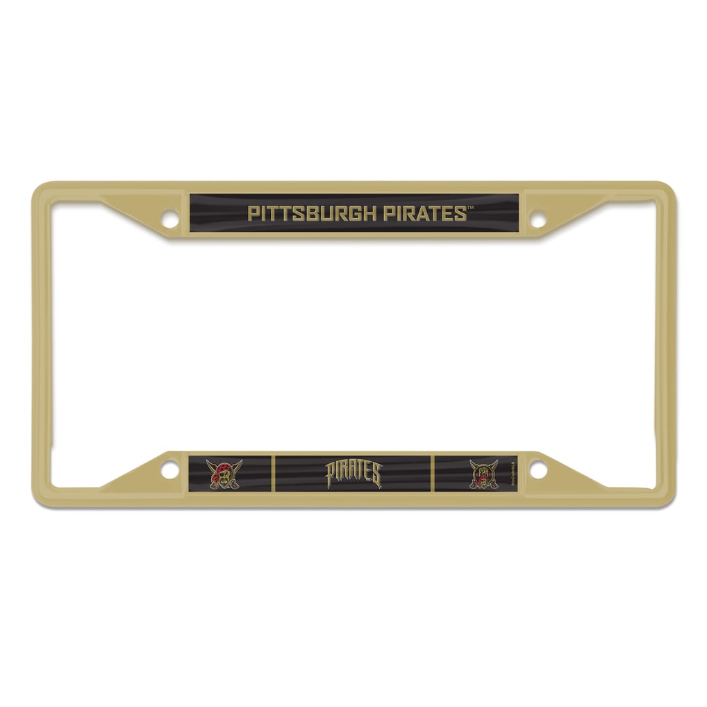 Cadre de plaque d'immatriculation en métal découpé au laser Pittsburgh Pirates WinCraft 2026 City Connect