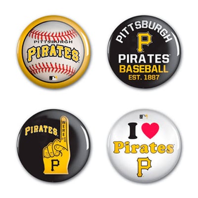 Pittsburgh Pirates WinCraft 4-Pack Button Set