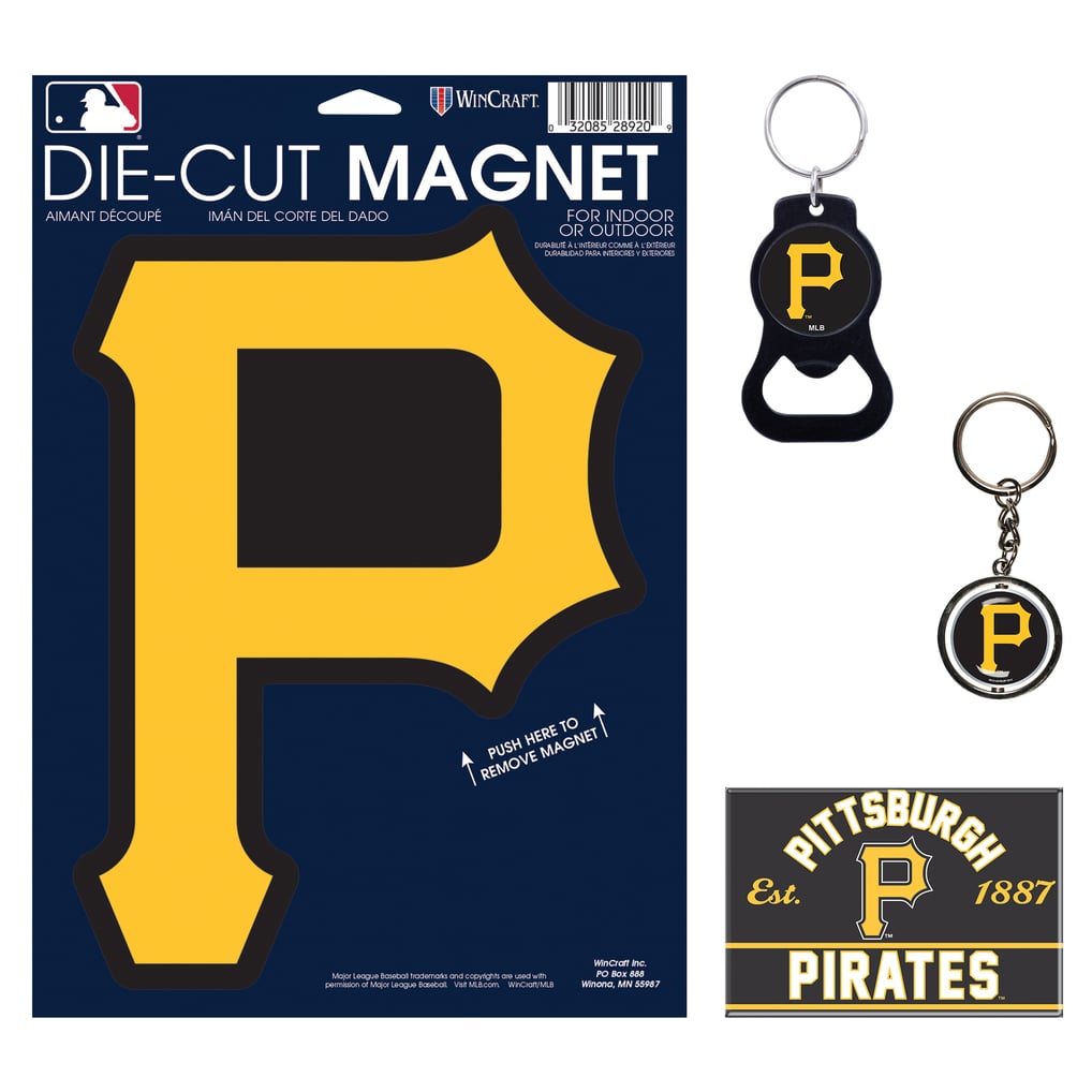 Ensemble de 4 porte-clés et aimants Pittsburgh Pirates WinCraft