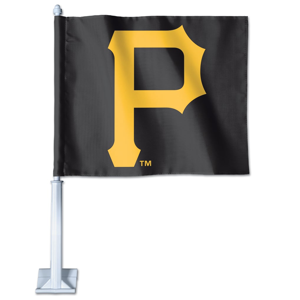 Drapeau de voiture double face à logo des Pirates de Pittsburgh WinCraft