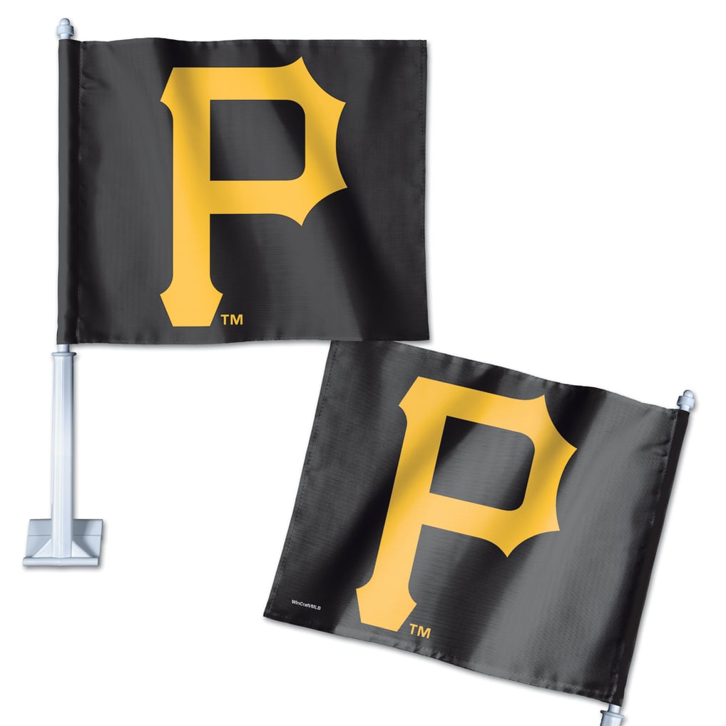 Drapeau de voiture double face à logo des Pirates de Pittsburgh WinCraft