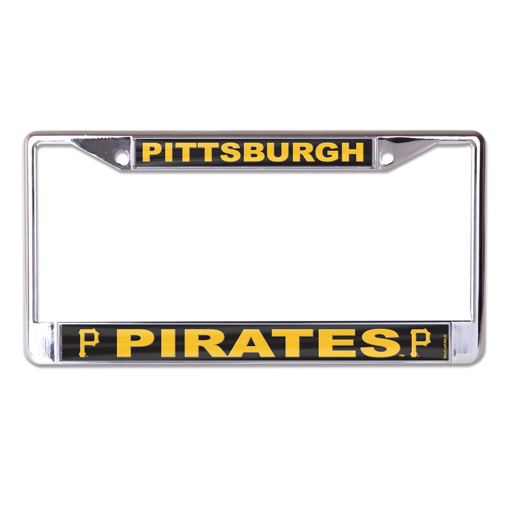 Cadre de plaque d'immatriculation en métal Pittsburgh Pirates WinCraft avec logo secondaire S/L