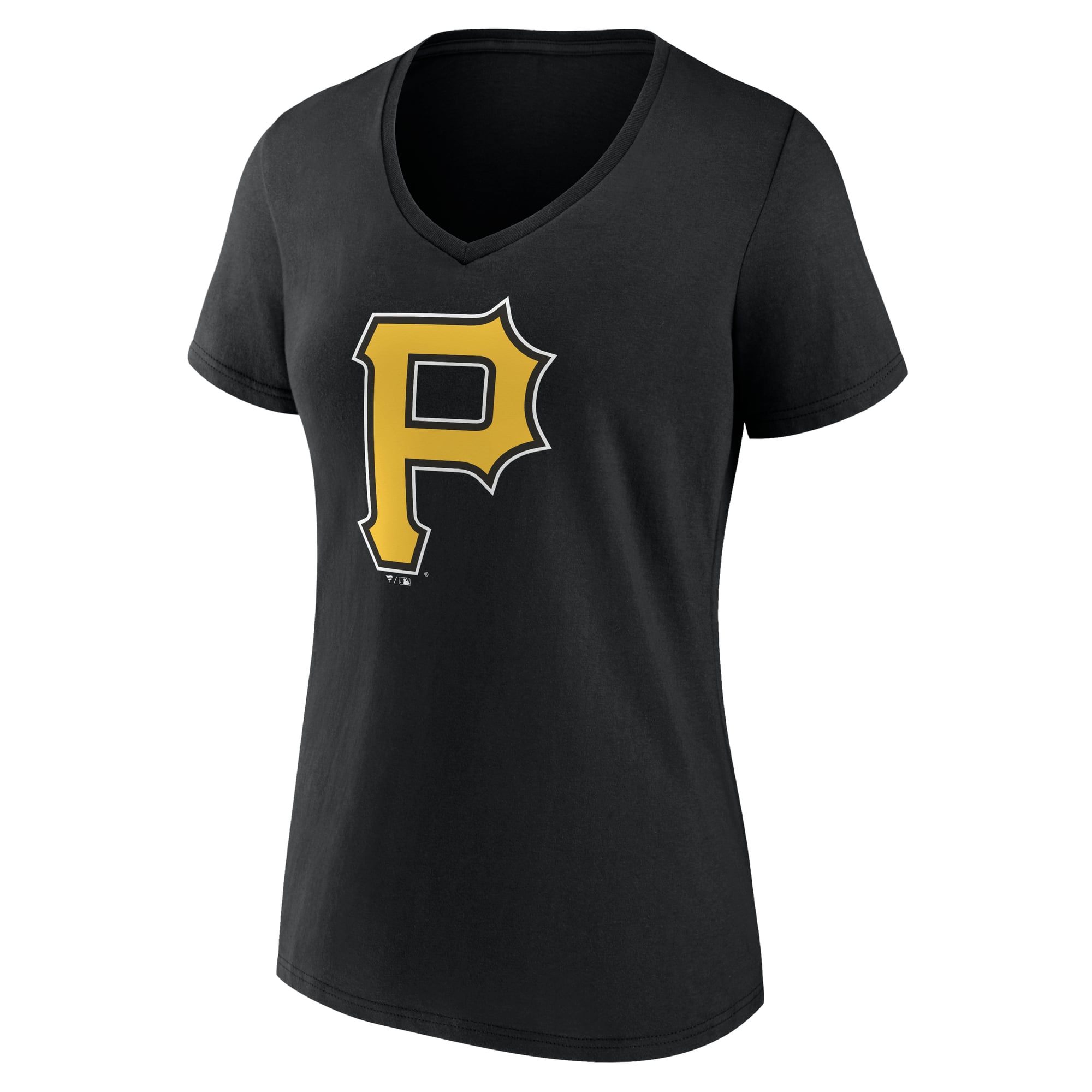 Women's Logo Athletic  Black Pittsburgh Pirates Official V-Neck T-Shirt
