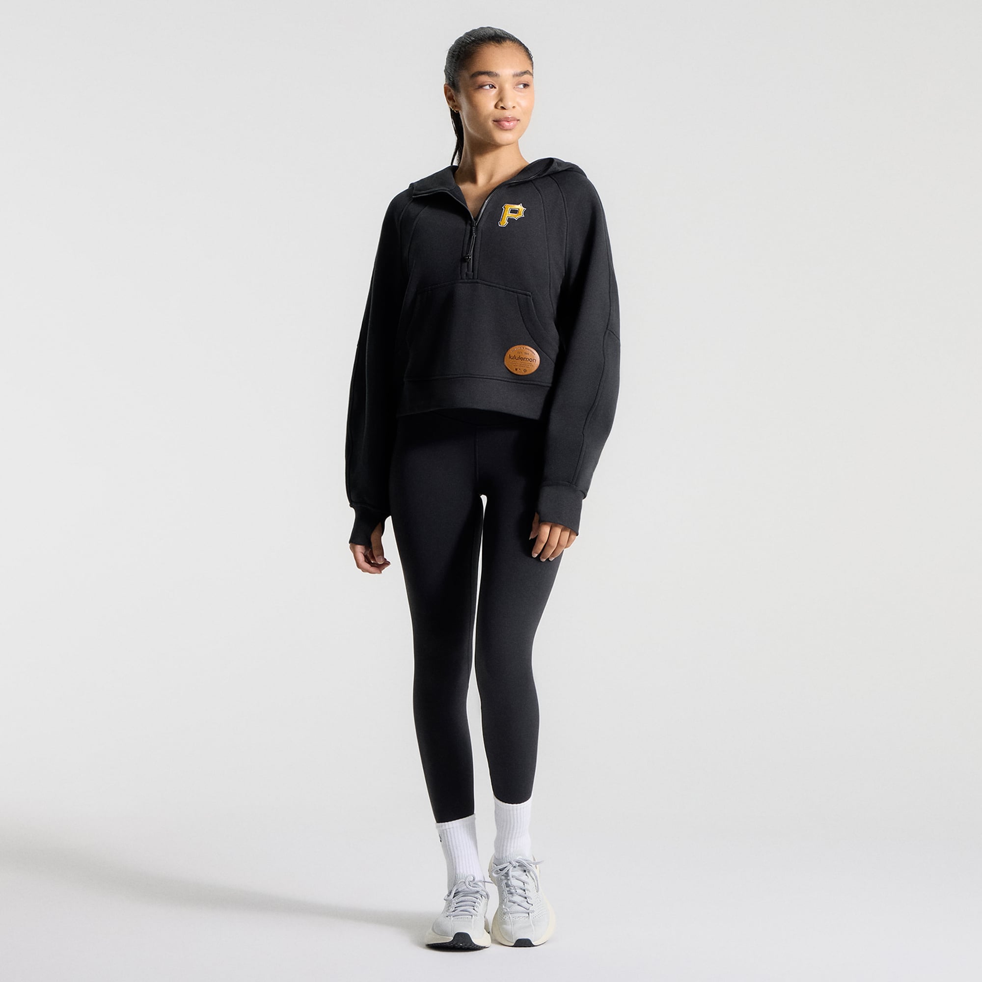 Sweat à capuche zippé oversize Pittsburgh Pirates noir pour femme de lululemon